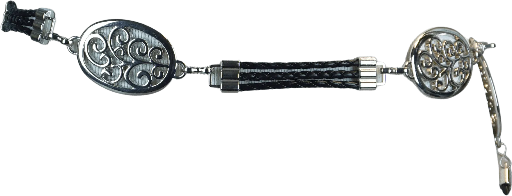 00's Silvertone Metal Filigree Chain Belt