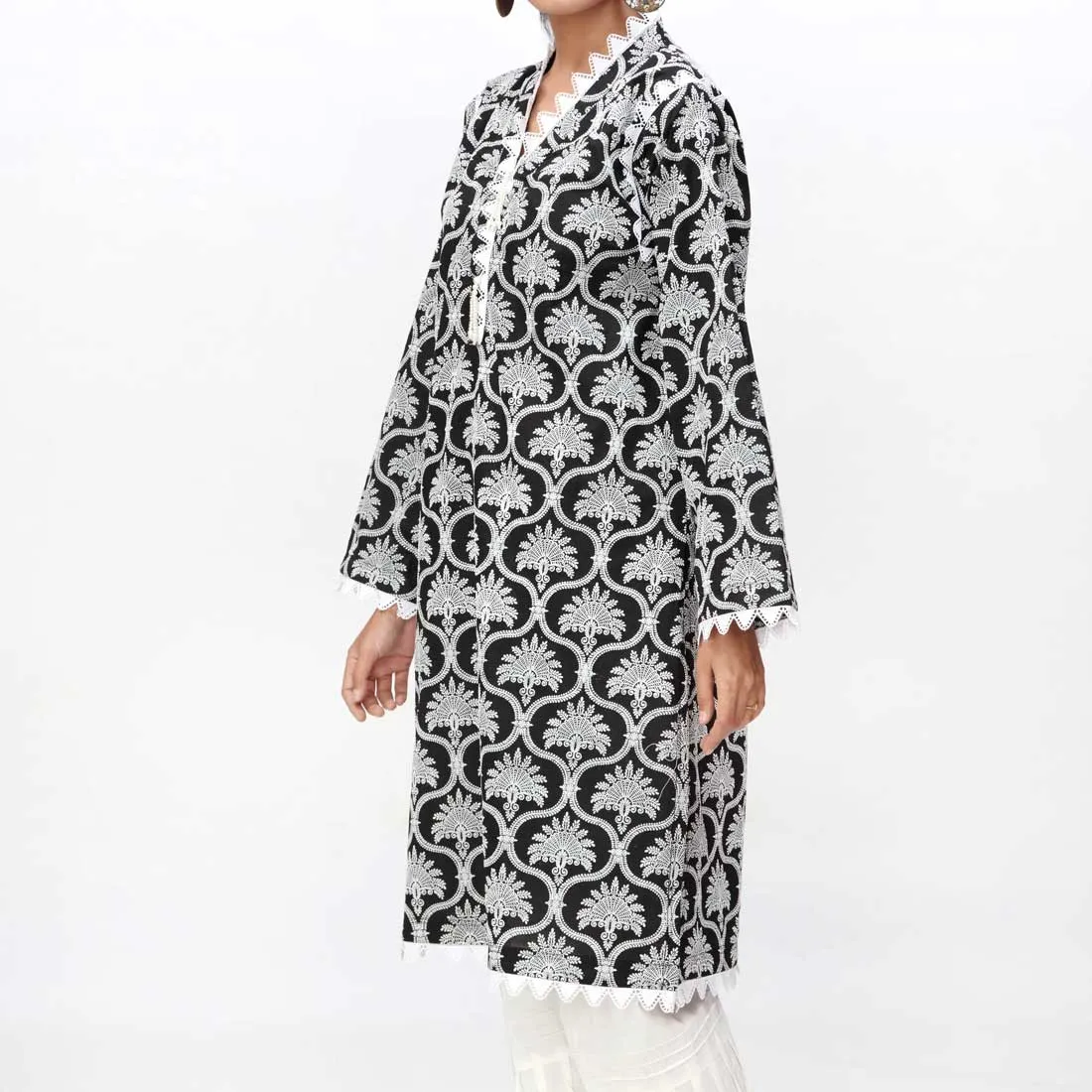 1PC- Puff Printed Lawn Shirt PS4012