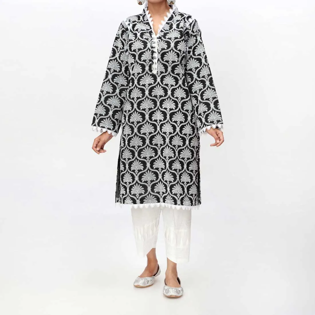 1PC- Puff Printed Lawn Shirt PS4012