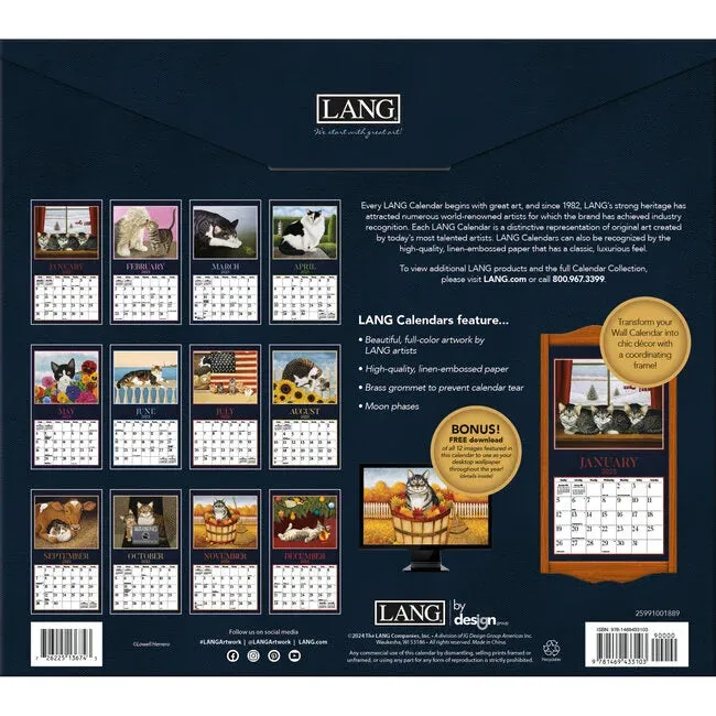 2025 Lang Wall Calendar American Cat by Lowell Herrero