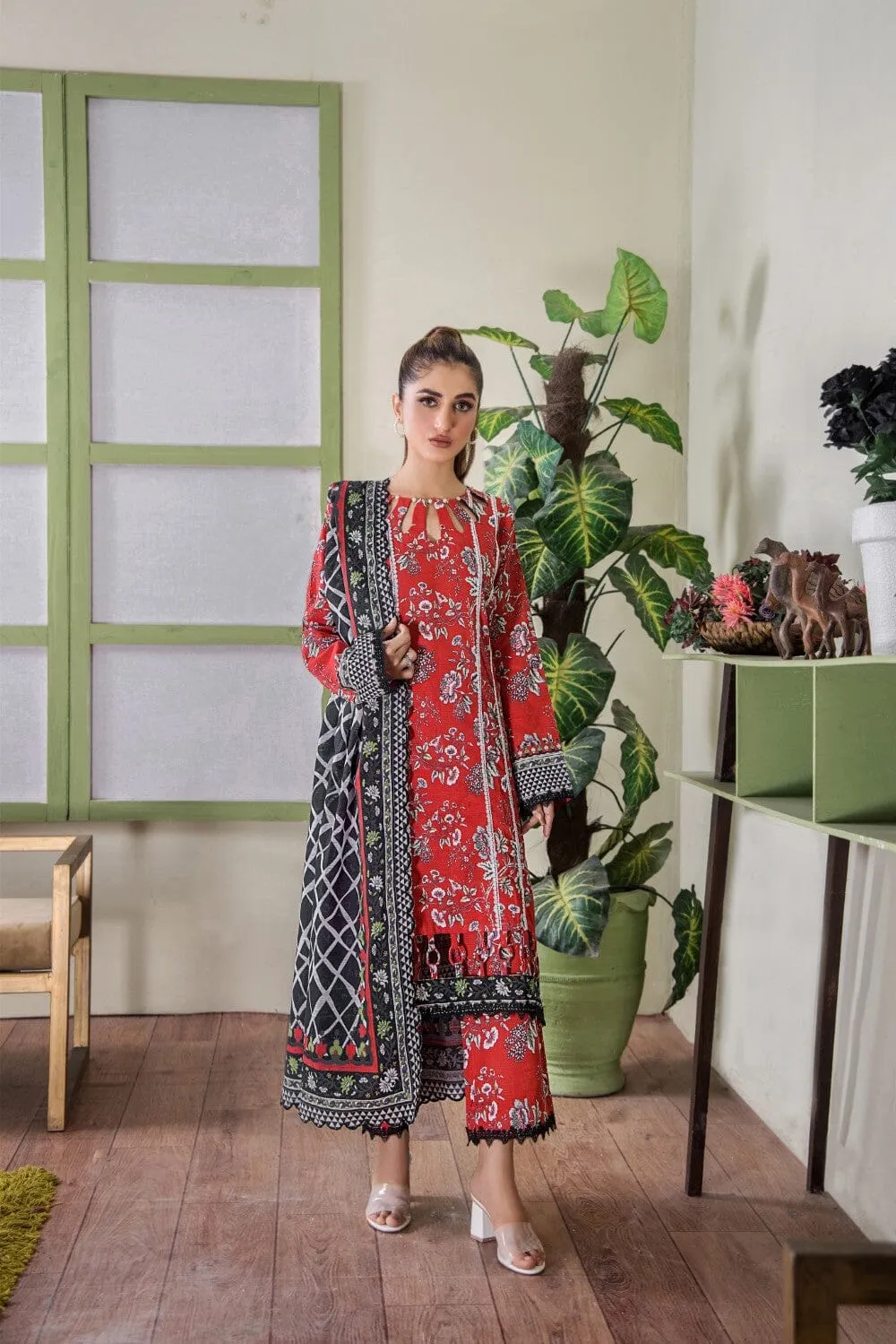 3 Pcs Unstitched Khaddar Suit KKH-2231