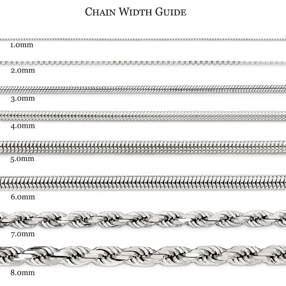 .90mm, 10 Karat Yellow Gold, Round Snake Chain - 18 inch
