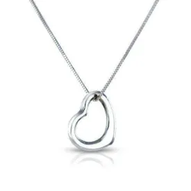 9ct White or Yellow Gold Small Heart Pendant - MM2M45W-16
