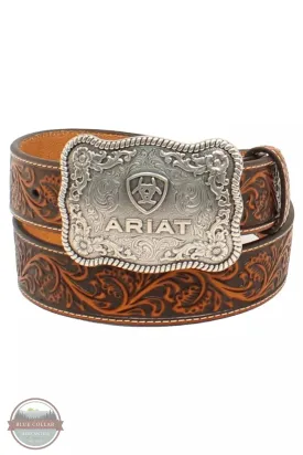 A1020467 Embossed Leather Belt w/Ariat Logo Buckle