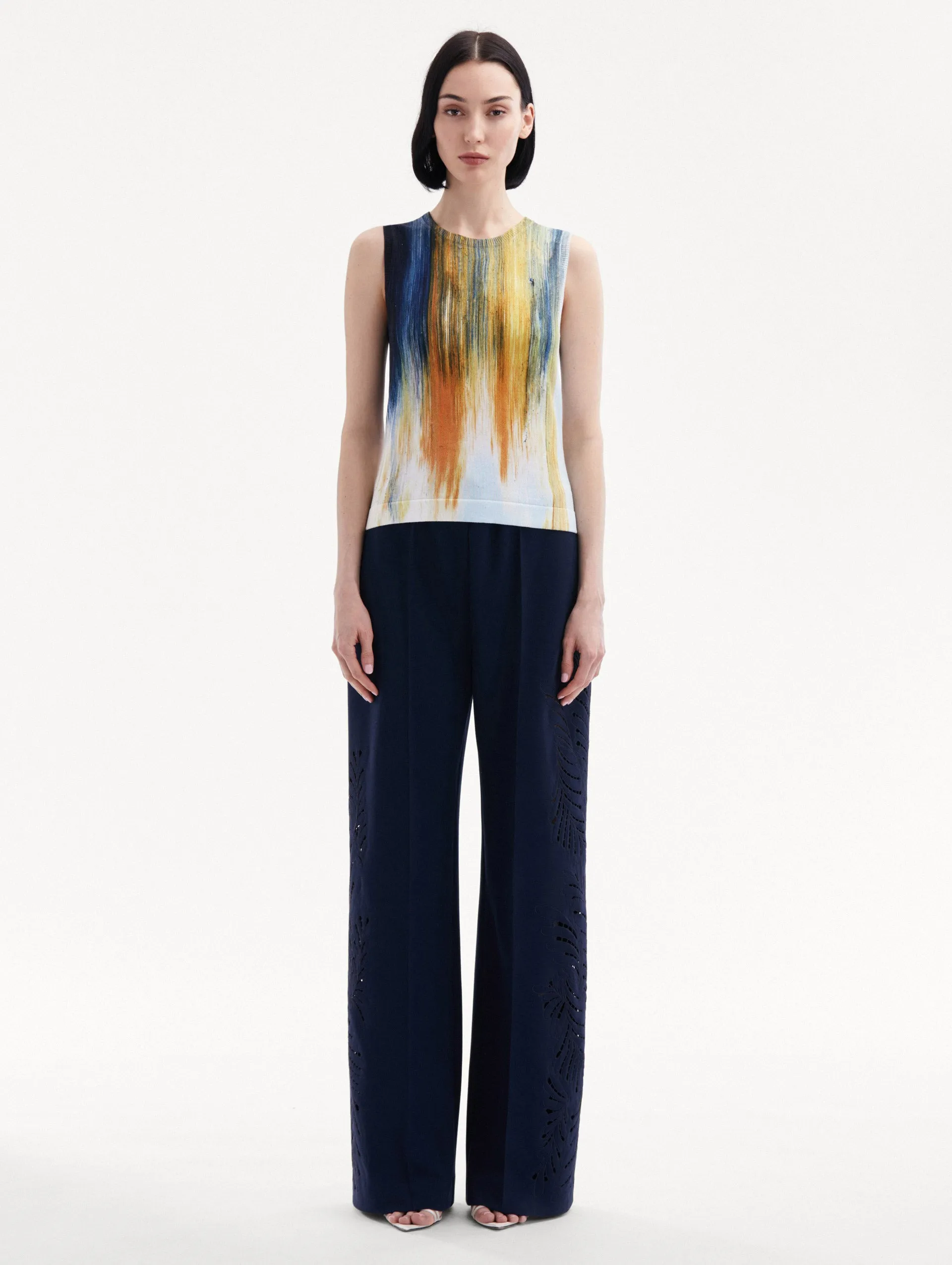 Abstract Brushstroke Printed Tank