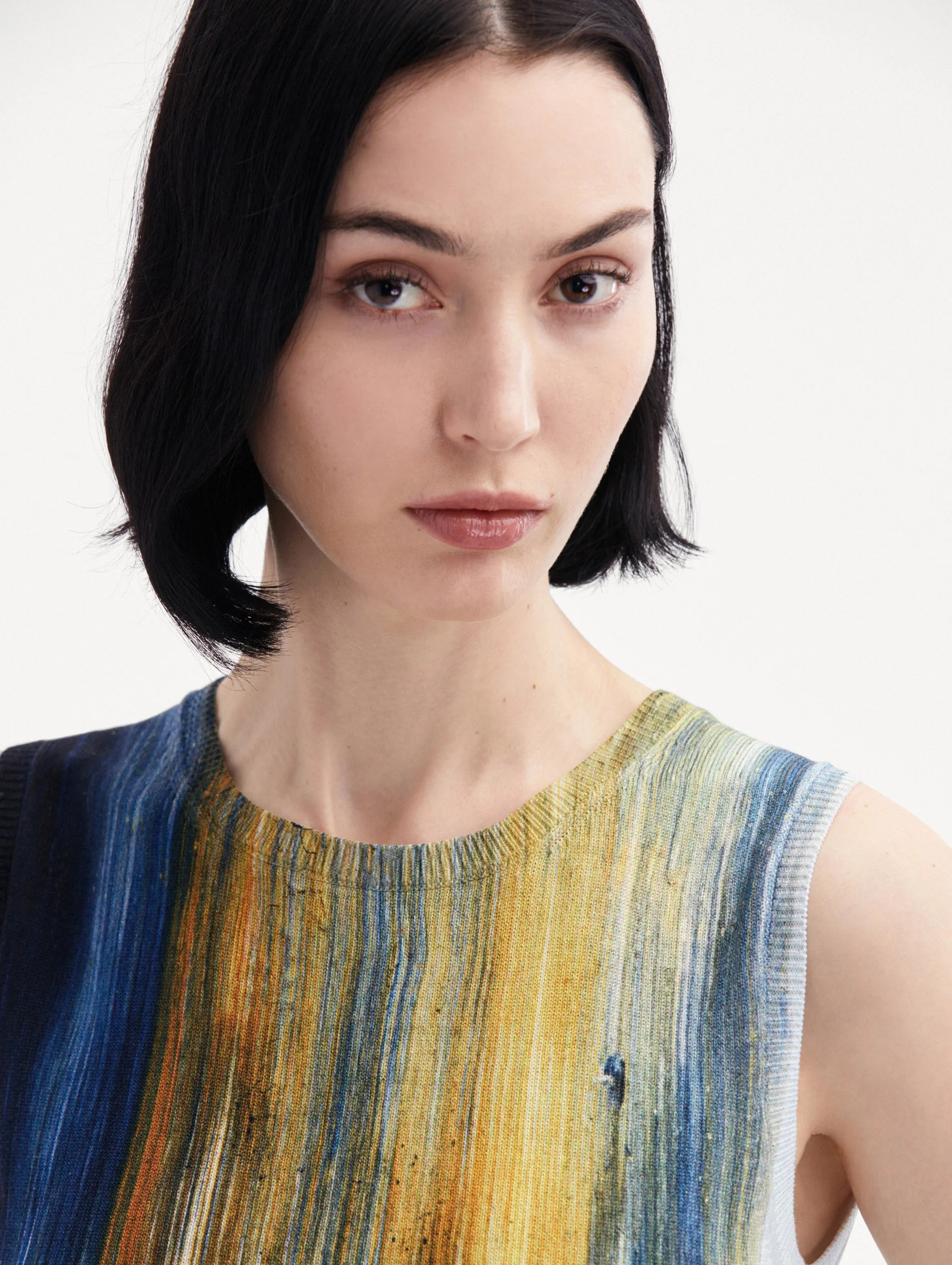 Abstract Brushstroke Printed Tank