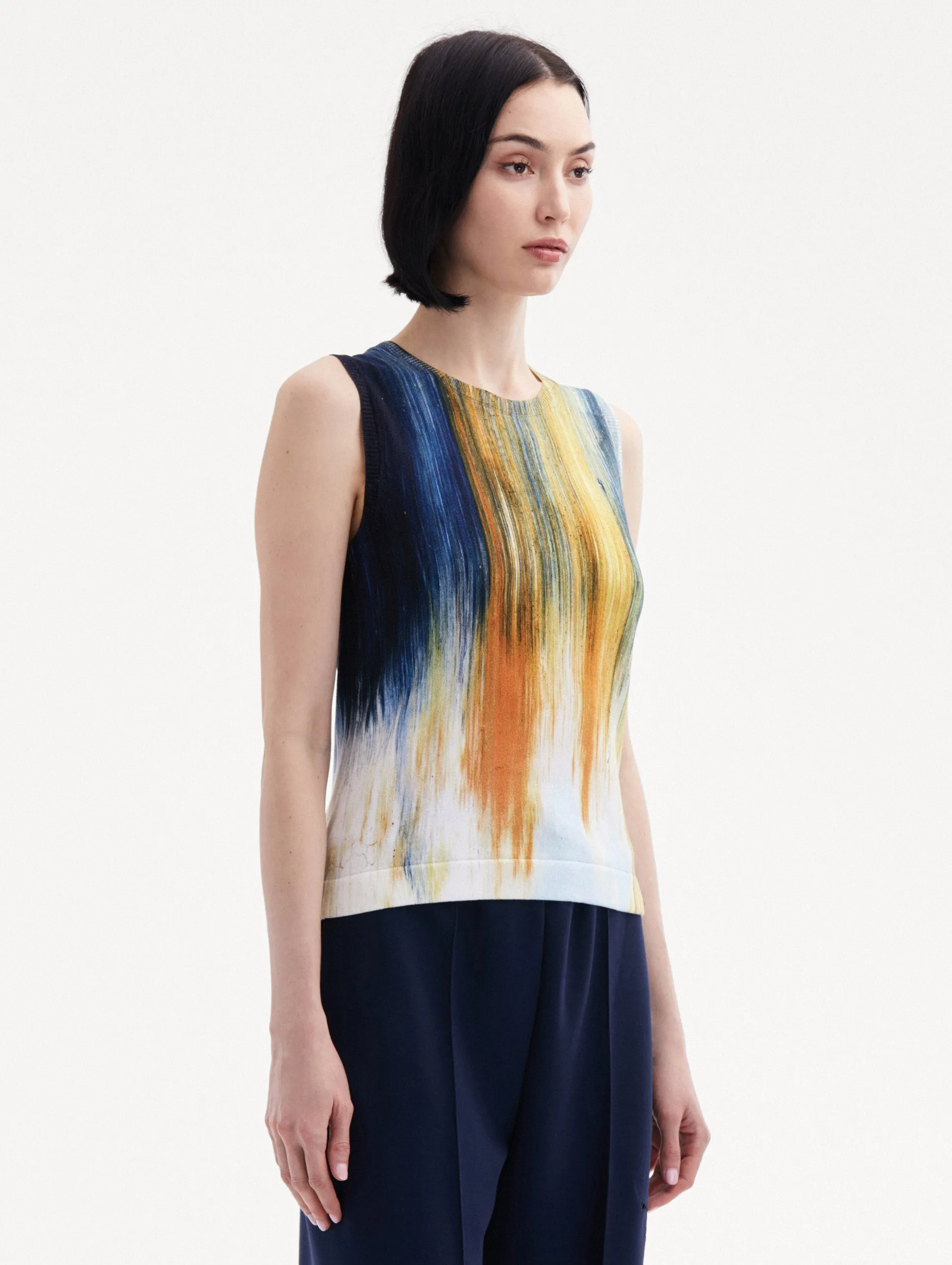 Abstract Brushstroke Printed Tank
