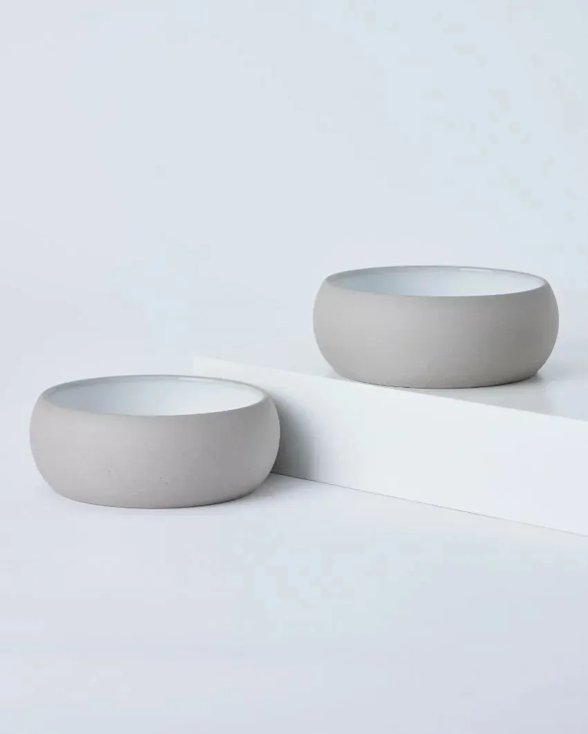 Aesthetic Design Ceramic Bowls | Set Of 2 | 5 x 5 inches