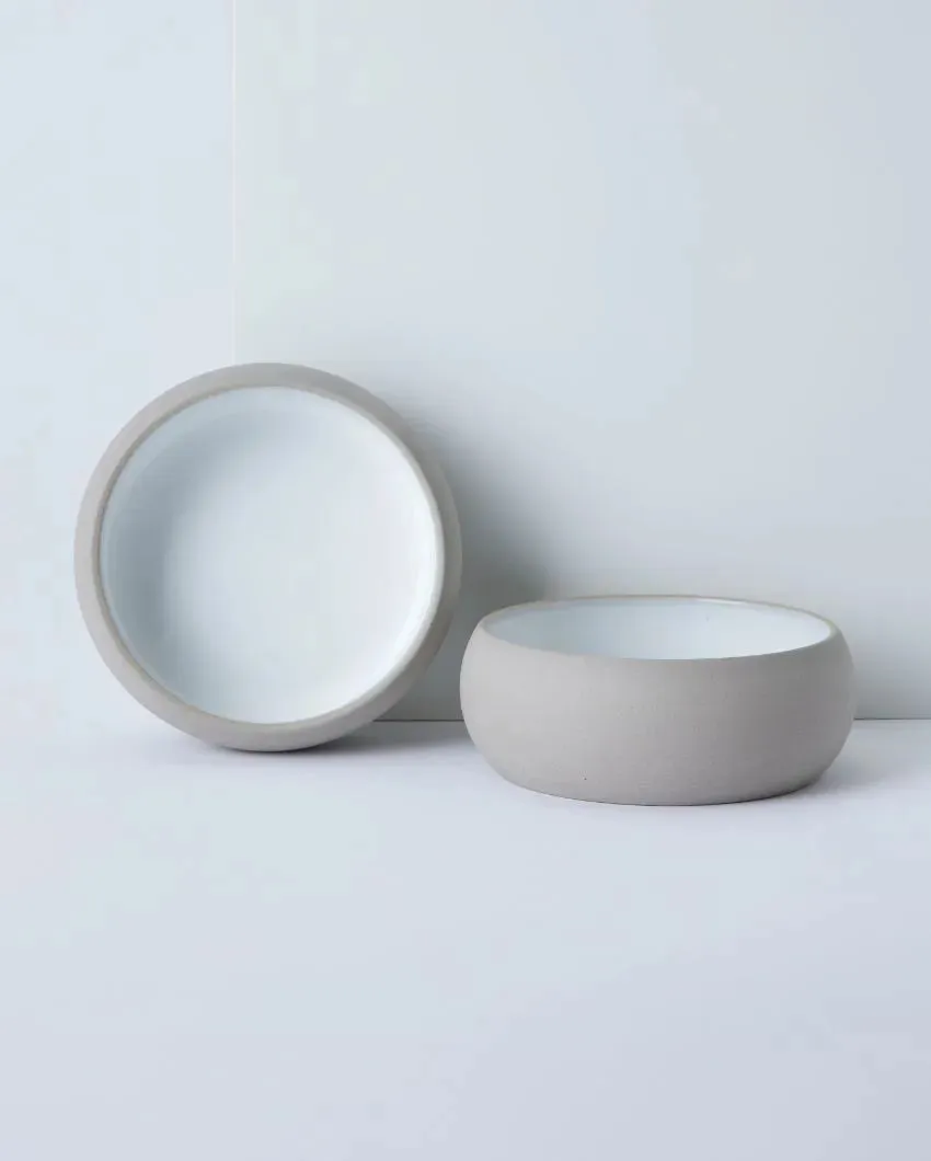 Aesthetic Design Ceramic Bowls | Set Of 2 | 5 x 5 inches