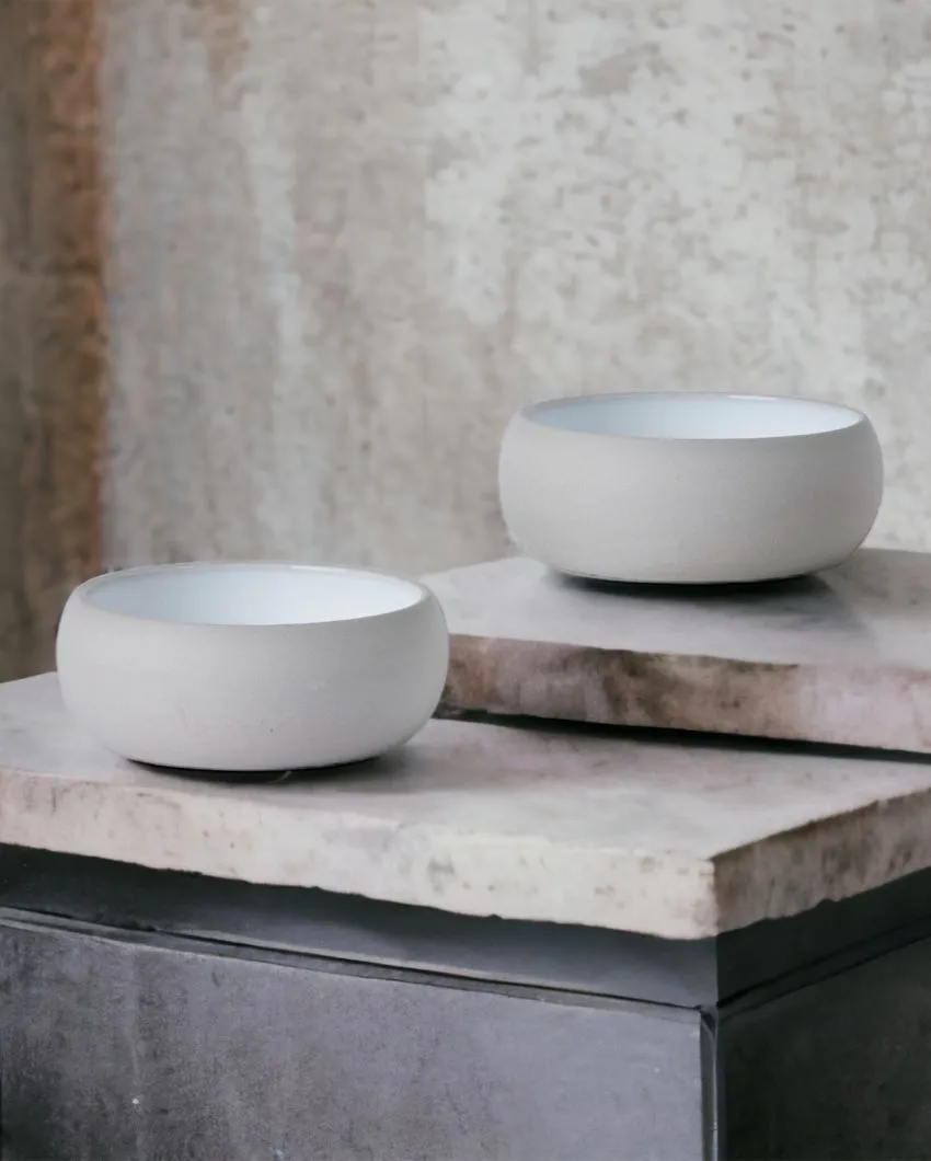 Aesthetic Design Ceramic Bowls | Set Of 2 | 5 x 5 inches
