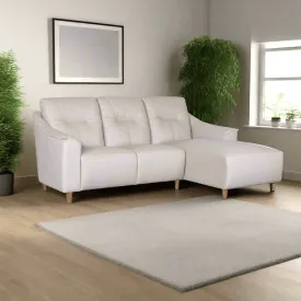 Alayna L-Shaped Genuine Leather Sofa