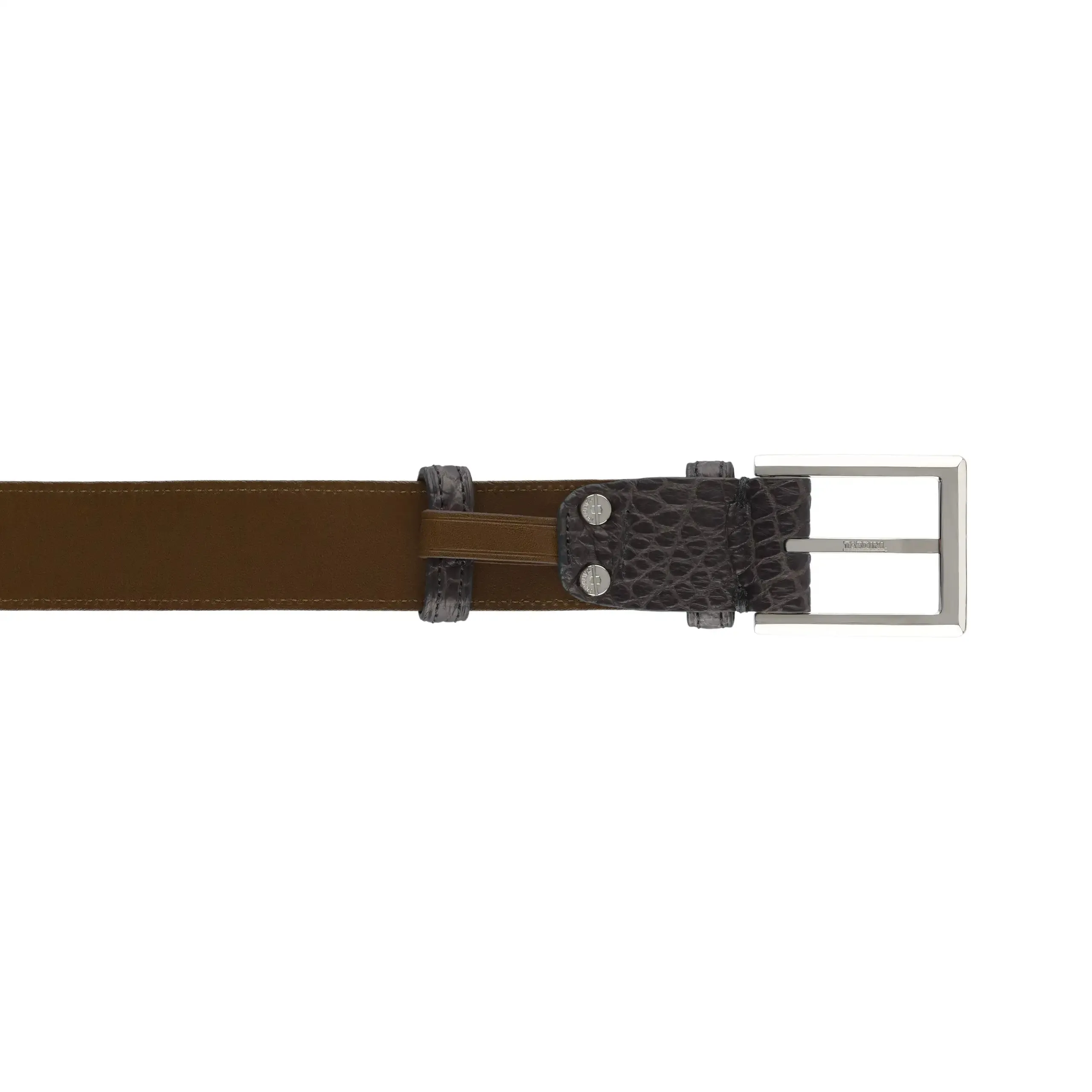 Alligator Belt in Grey/Brown