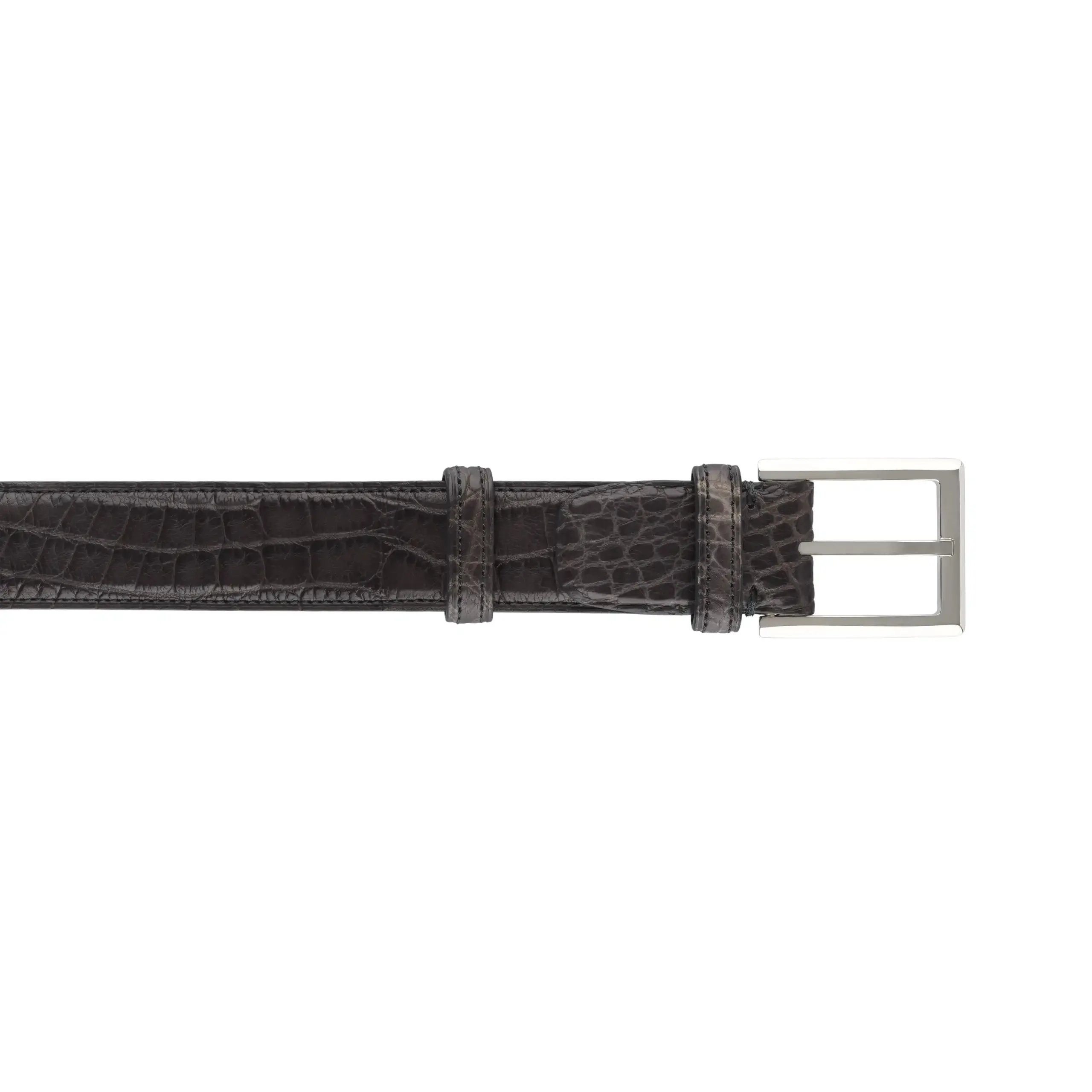 Alligator Belt in Grey/Brown