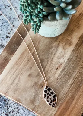 Animal Print Leather Pendant Necklace
