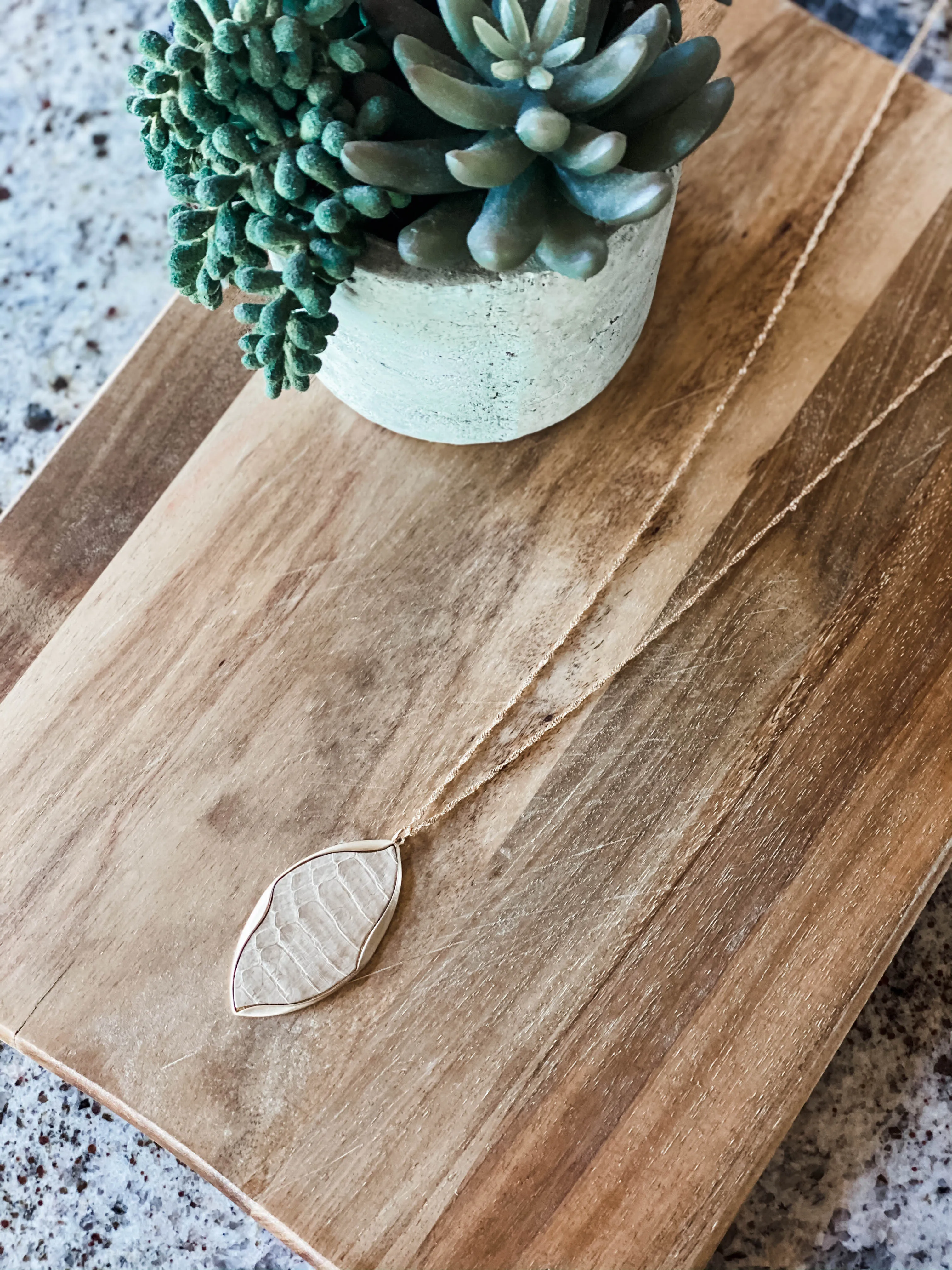 Animal Print Leather Pendant Necklace
