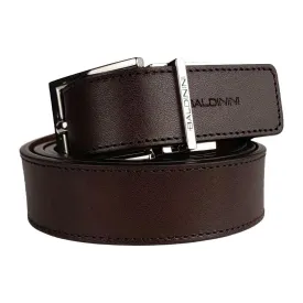 Baldinini Trend Reversible Calfskin Leather Belt in Rich Brown