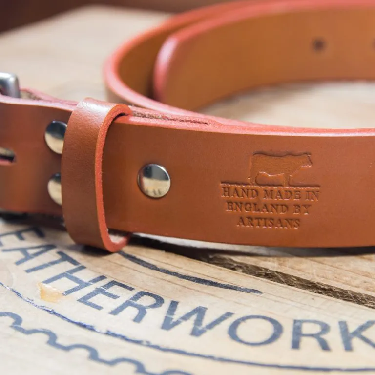 Barnes & Moore Roller Belt - Harness Tan/Nickel
