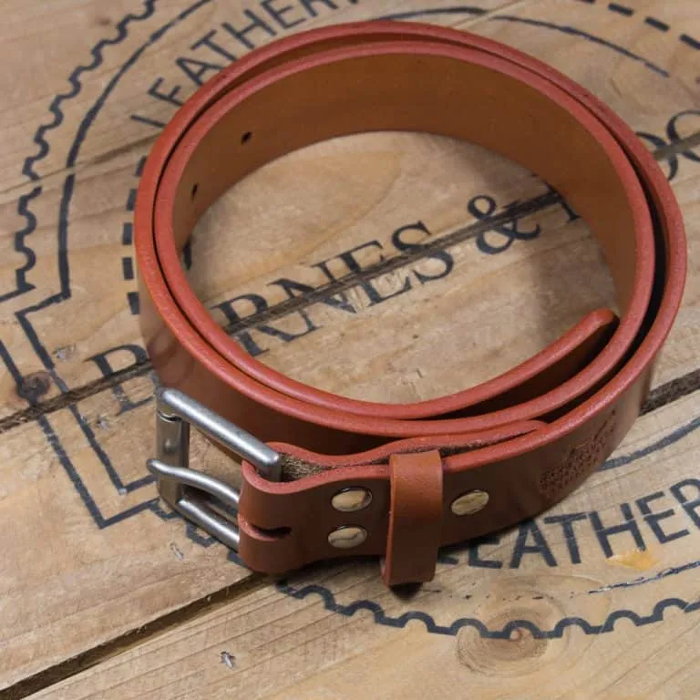 Barnes & Moore Roller Belt - Harness Tan/Nickel