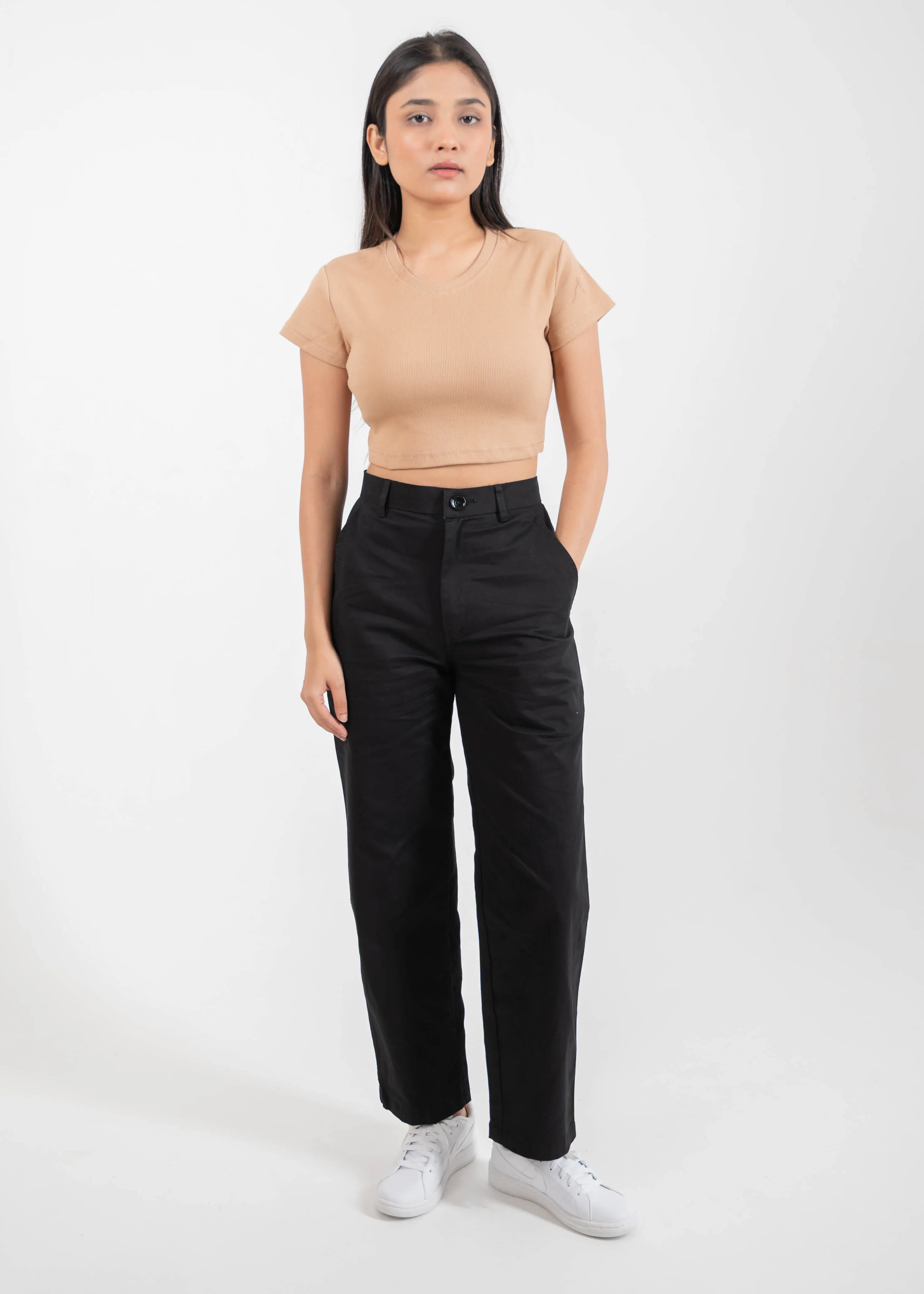 Beige — Sculpt Crop Top