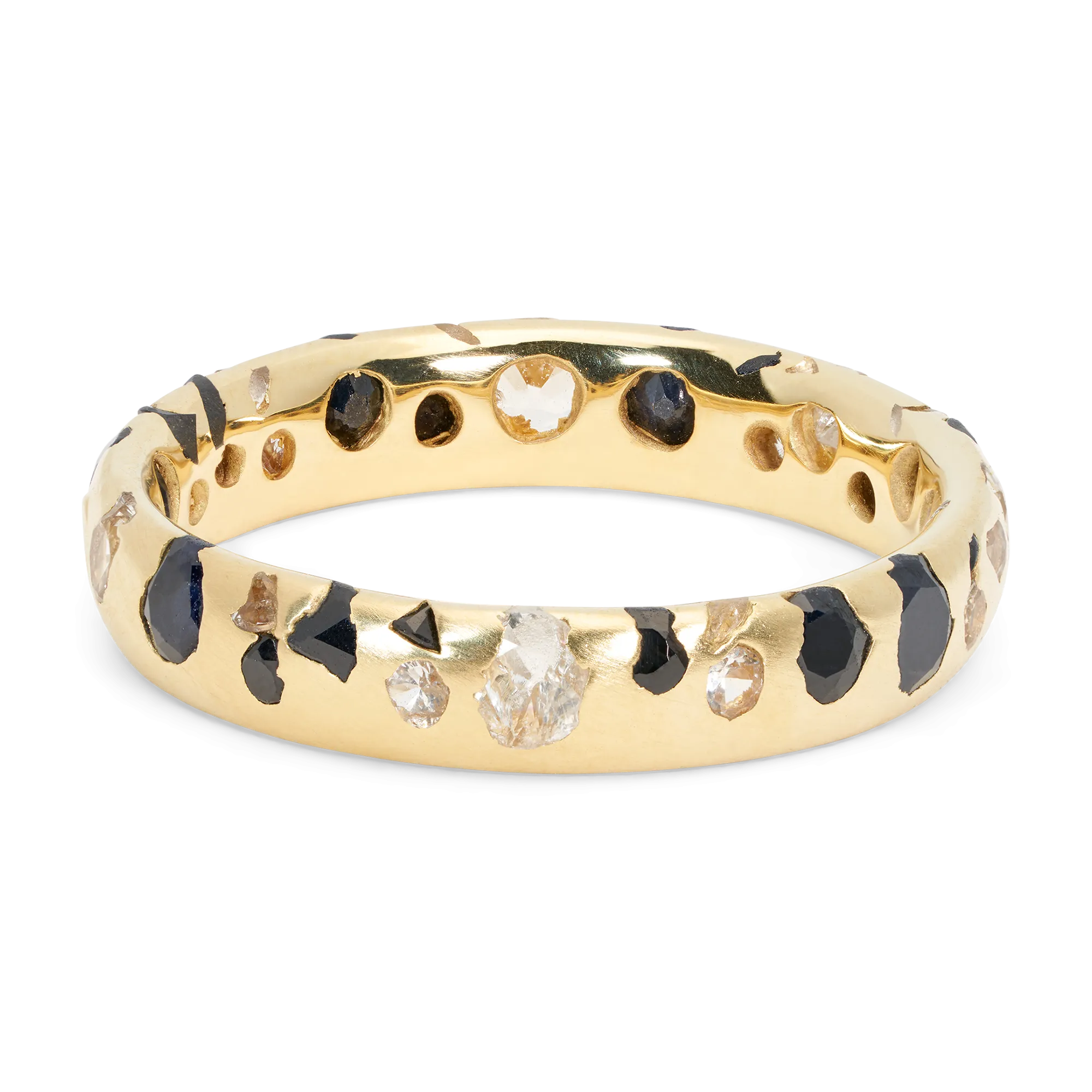 Black & White Confetti Ring - Size 6 - 11581