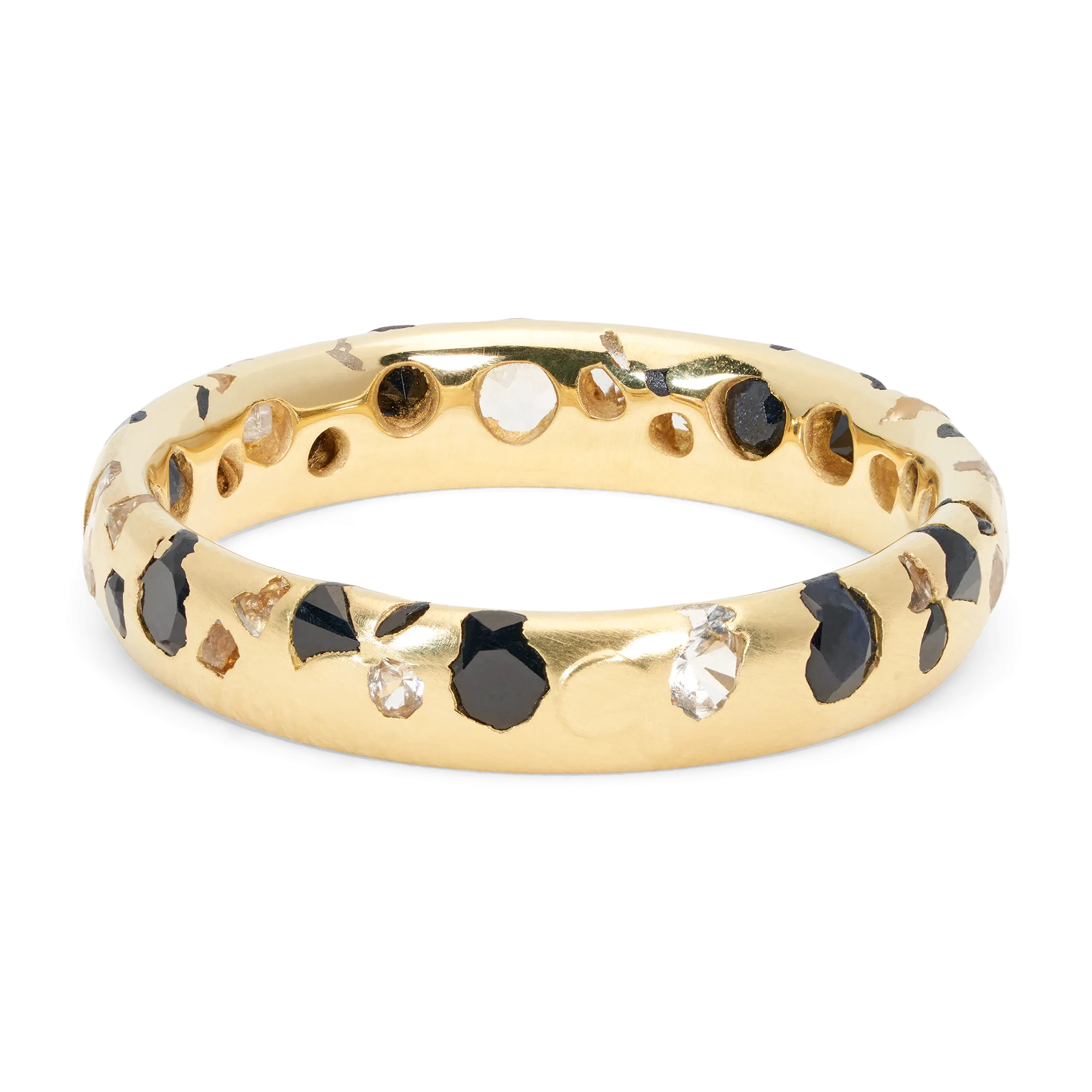 Black & White Confetti Ring - Size 6 - 11581