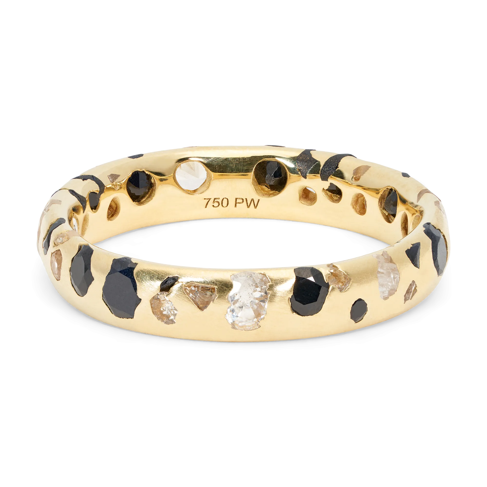 Black & White Confetti Ring - Size 6 - 11581