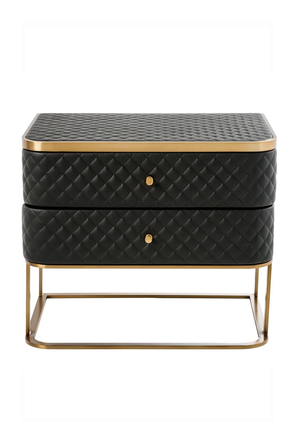 Elegant Black Leather Side Table | Eichholtz Monfort Collection