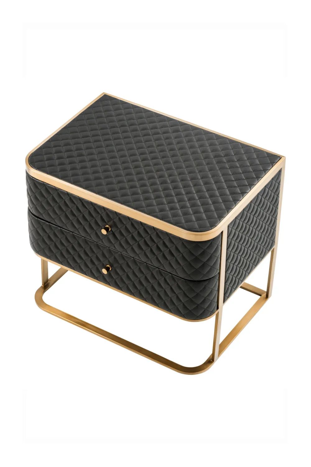 Elegant Black Leather Side Table | Eichholtz Monfort Collection