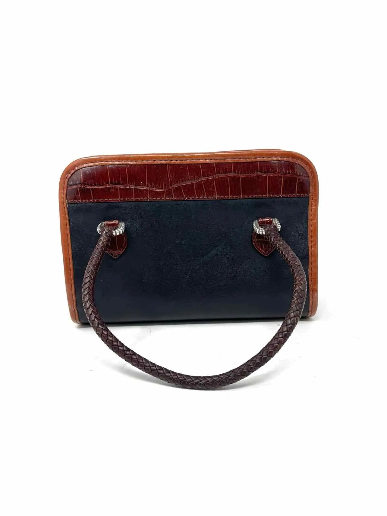 Brighton Brown/Black Embossed Leather Vintage Designer Purse