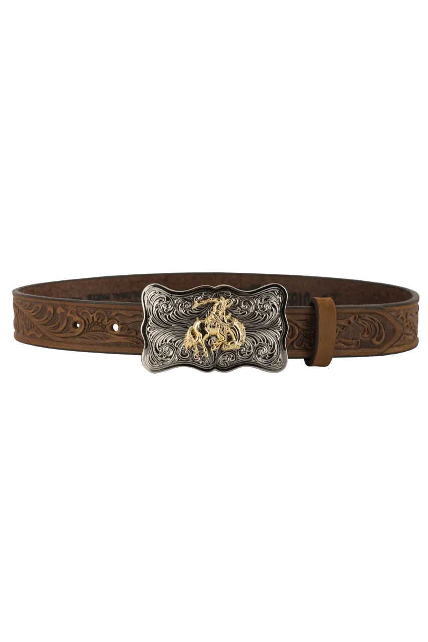 Brighton Kids Embossed Cowhide Belt