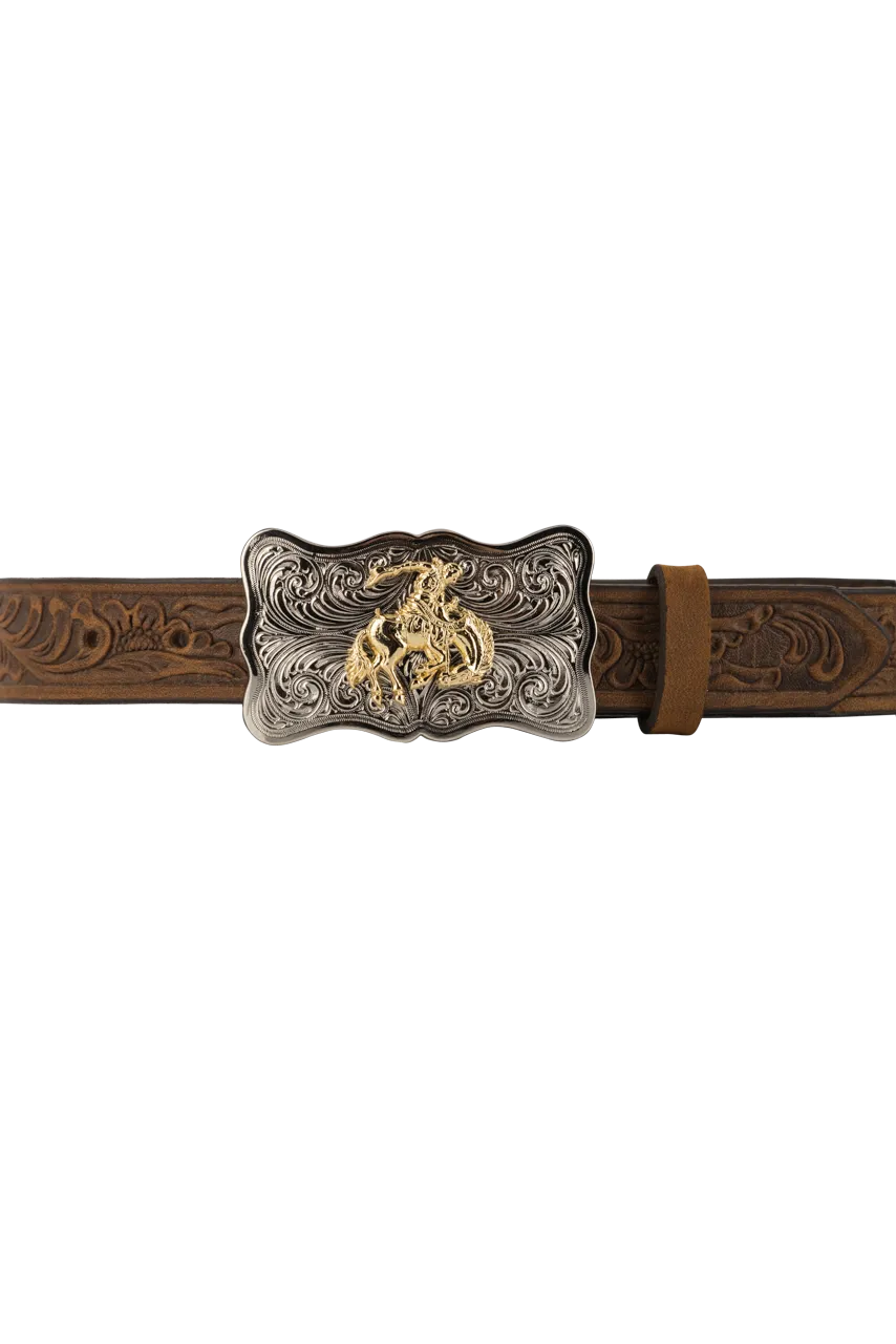 Brighton Kids Embossed Cowhide Belt