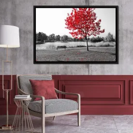 Calm View By The Red Tree