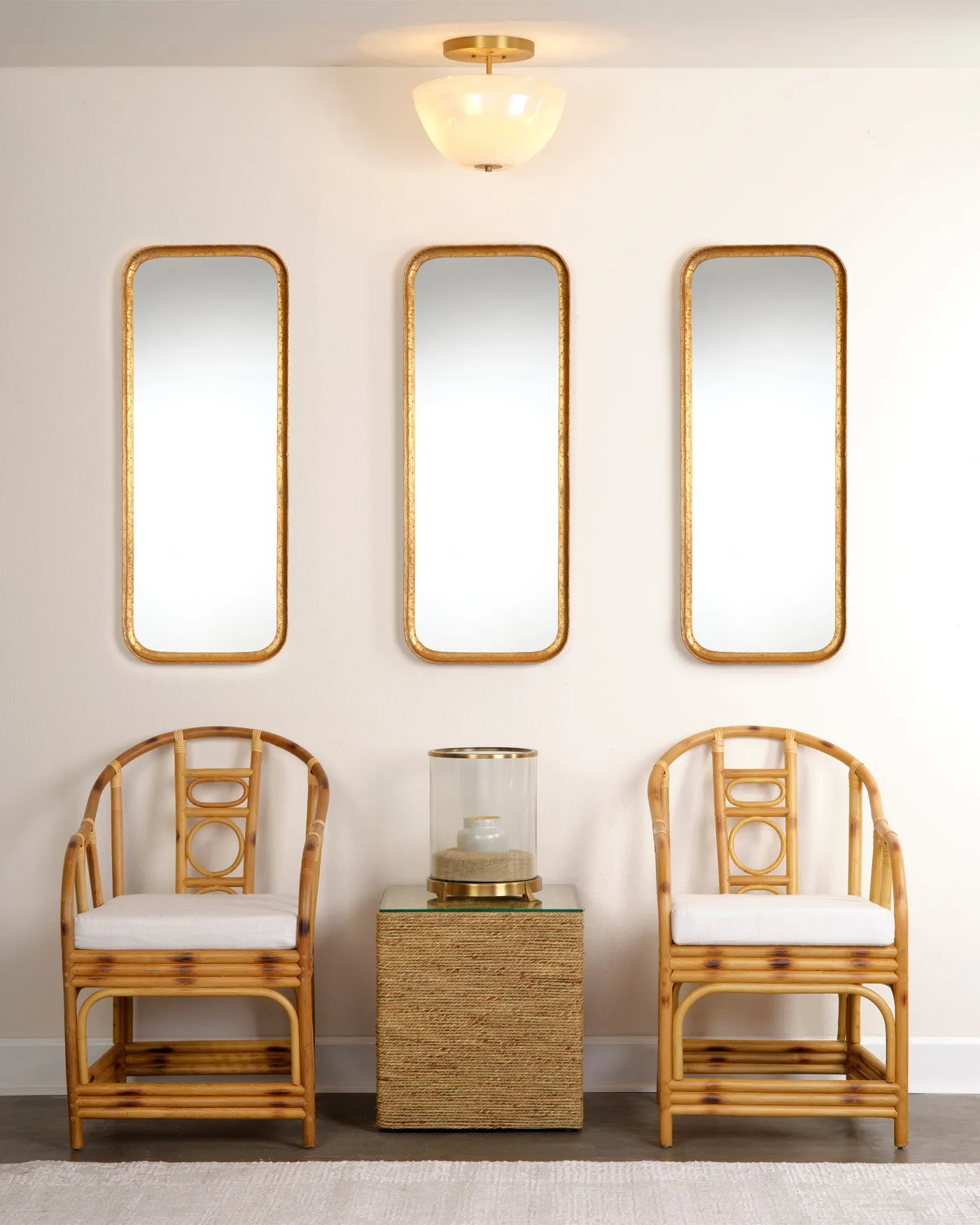 Capital Rectangle Mirror Gold Leaf