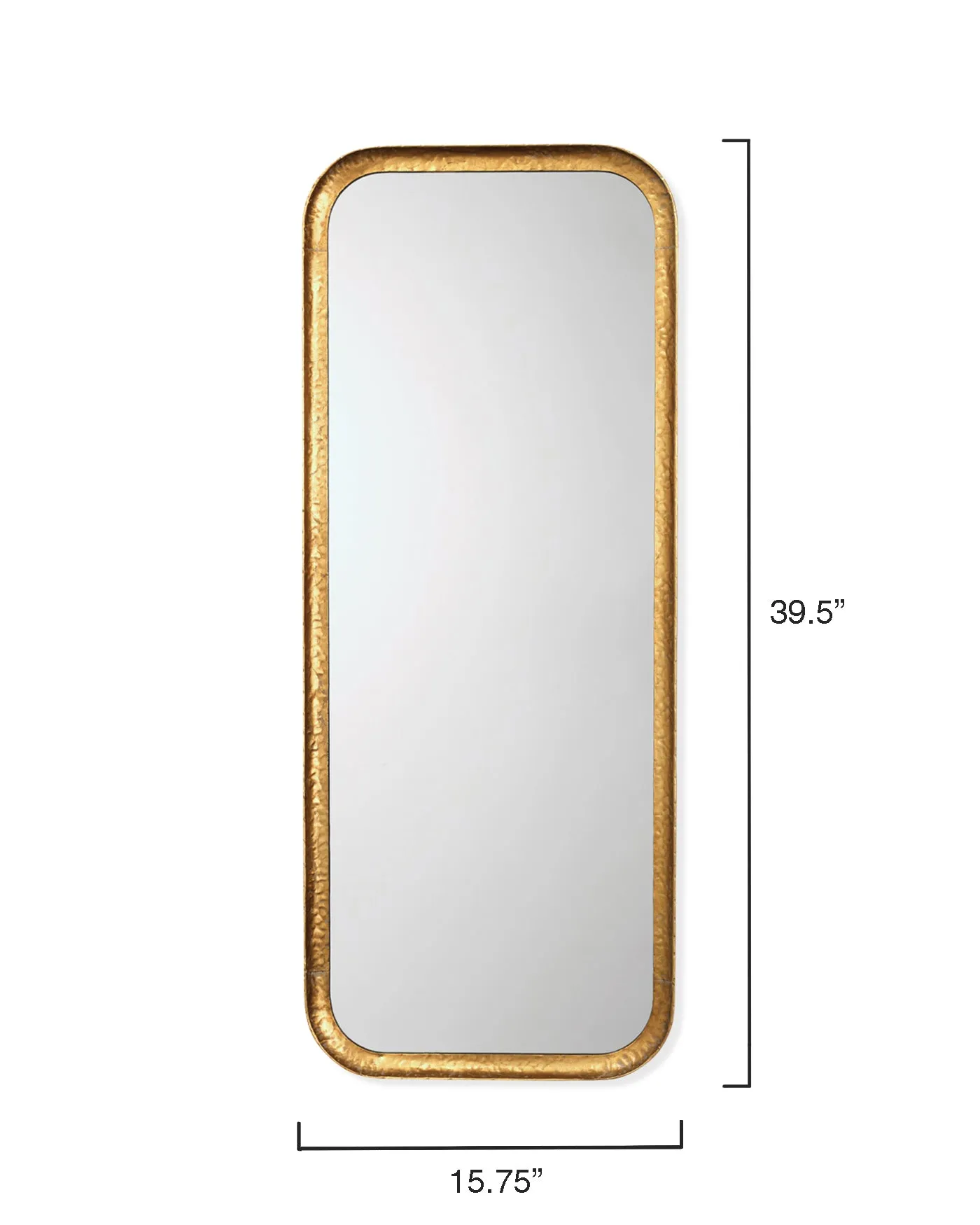 Capital Rectangle Mirror Gold Leaf