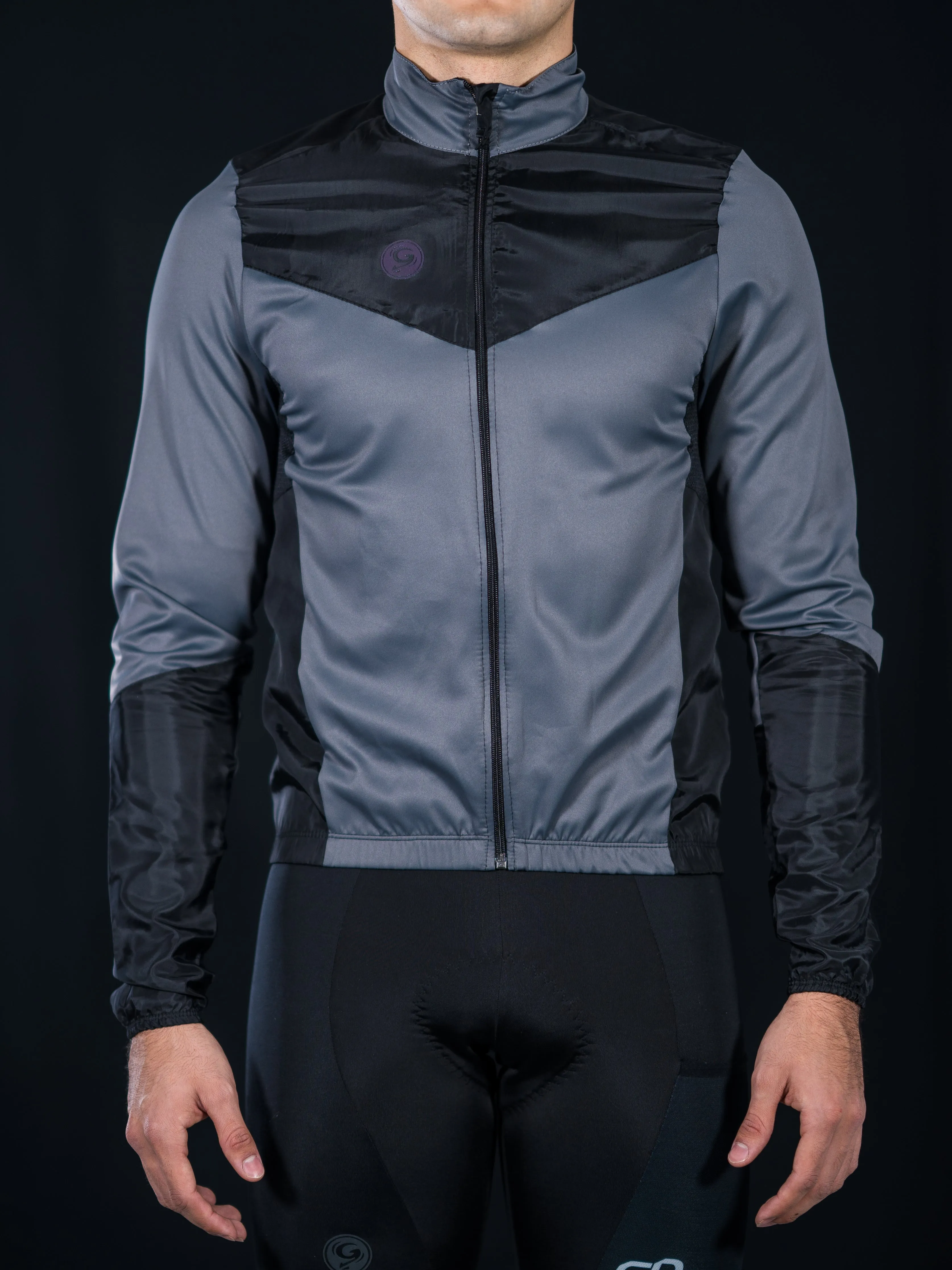 Chamarra Rompevientos Gray/Black Geovanny