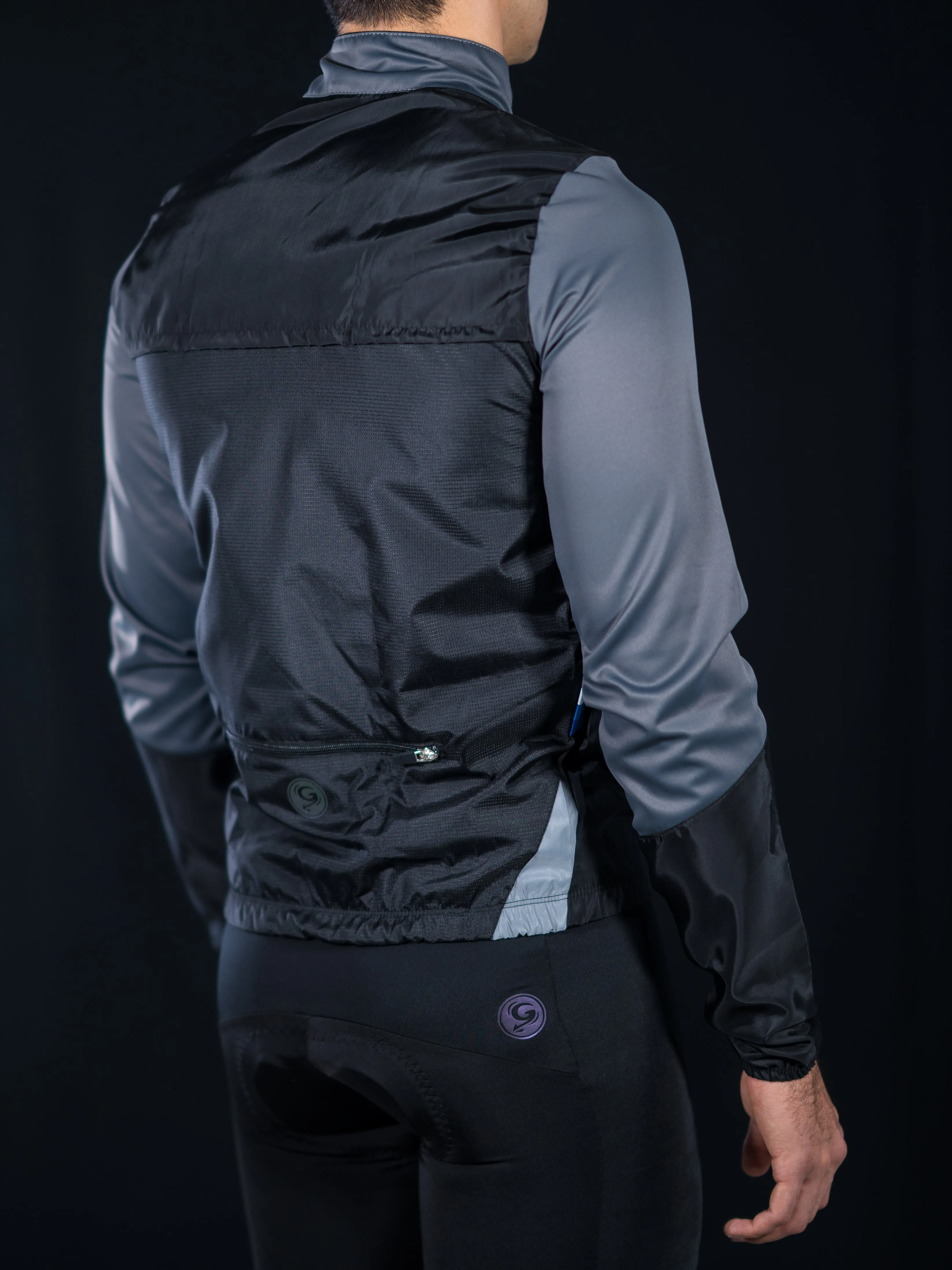 Chamarra Rompevientos Gray/Black Geovanny