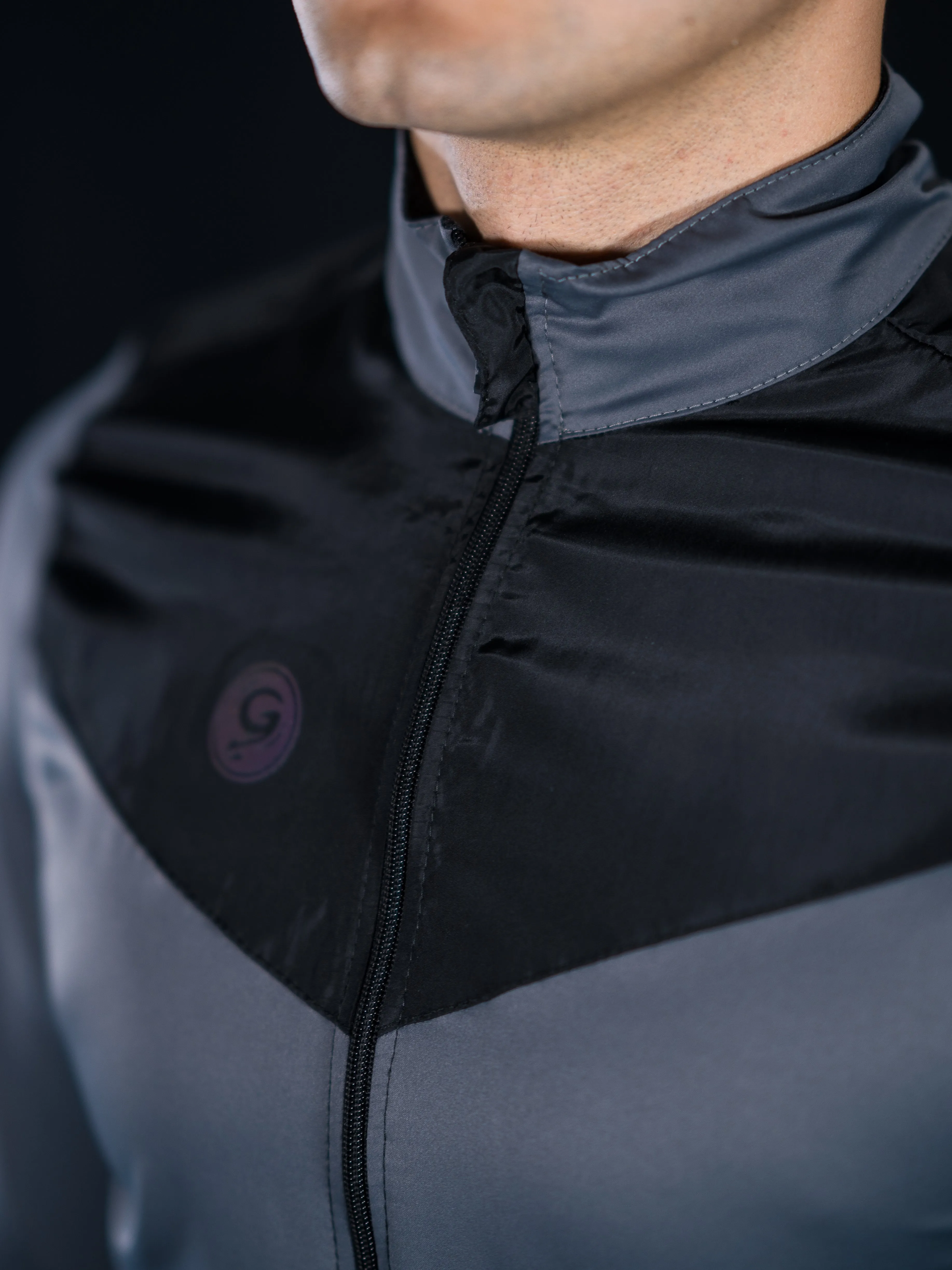 Chamarra Rompevientos Gray/Black Geovanny