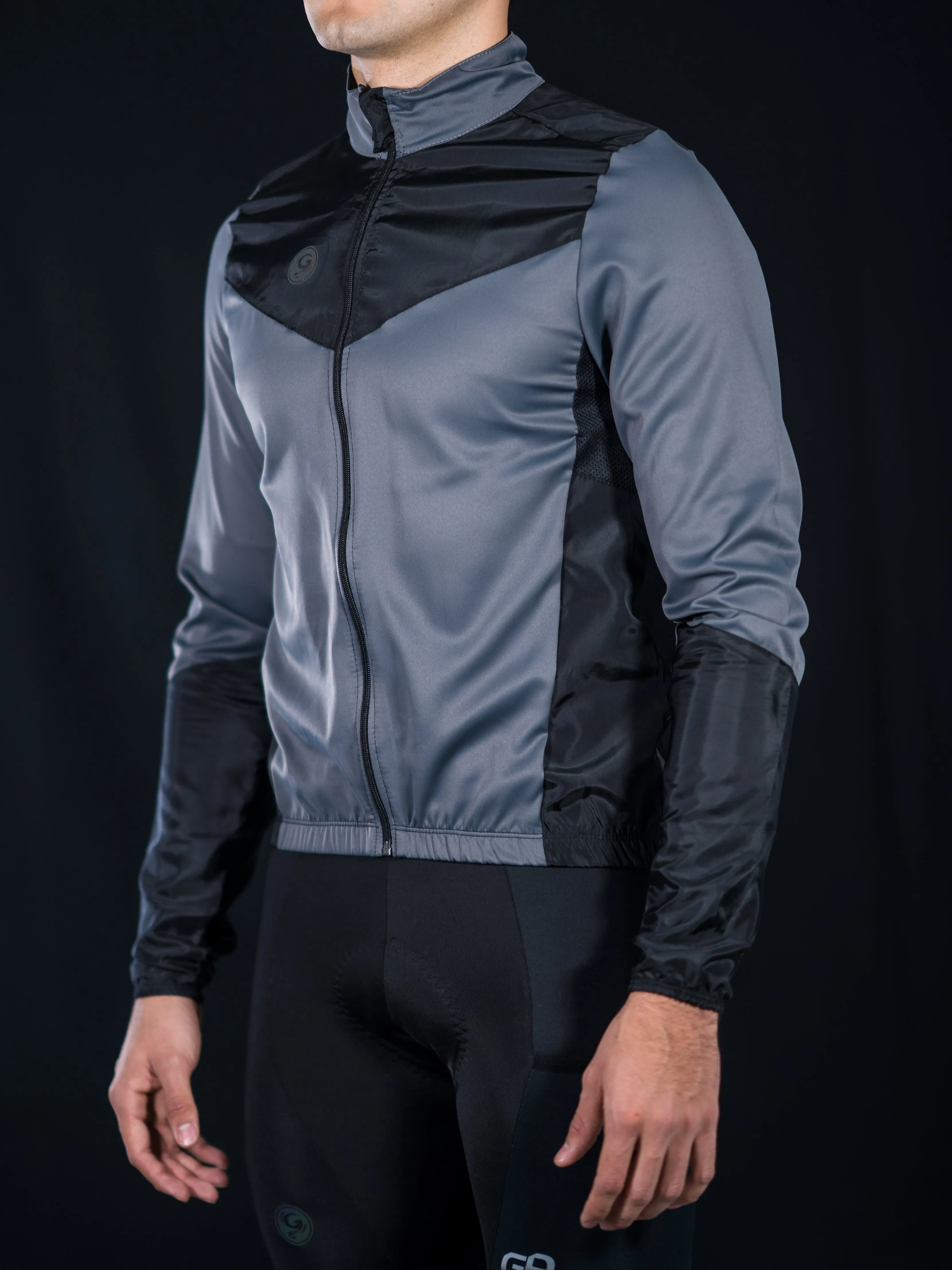 Chamarra Rompevientos Gray/Black Geovanny