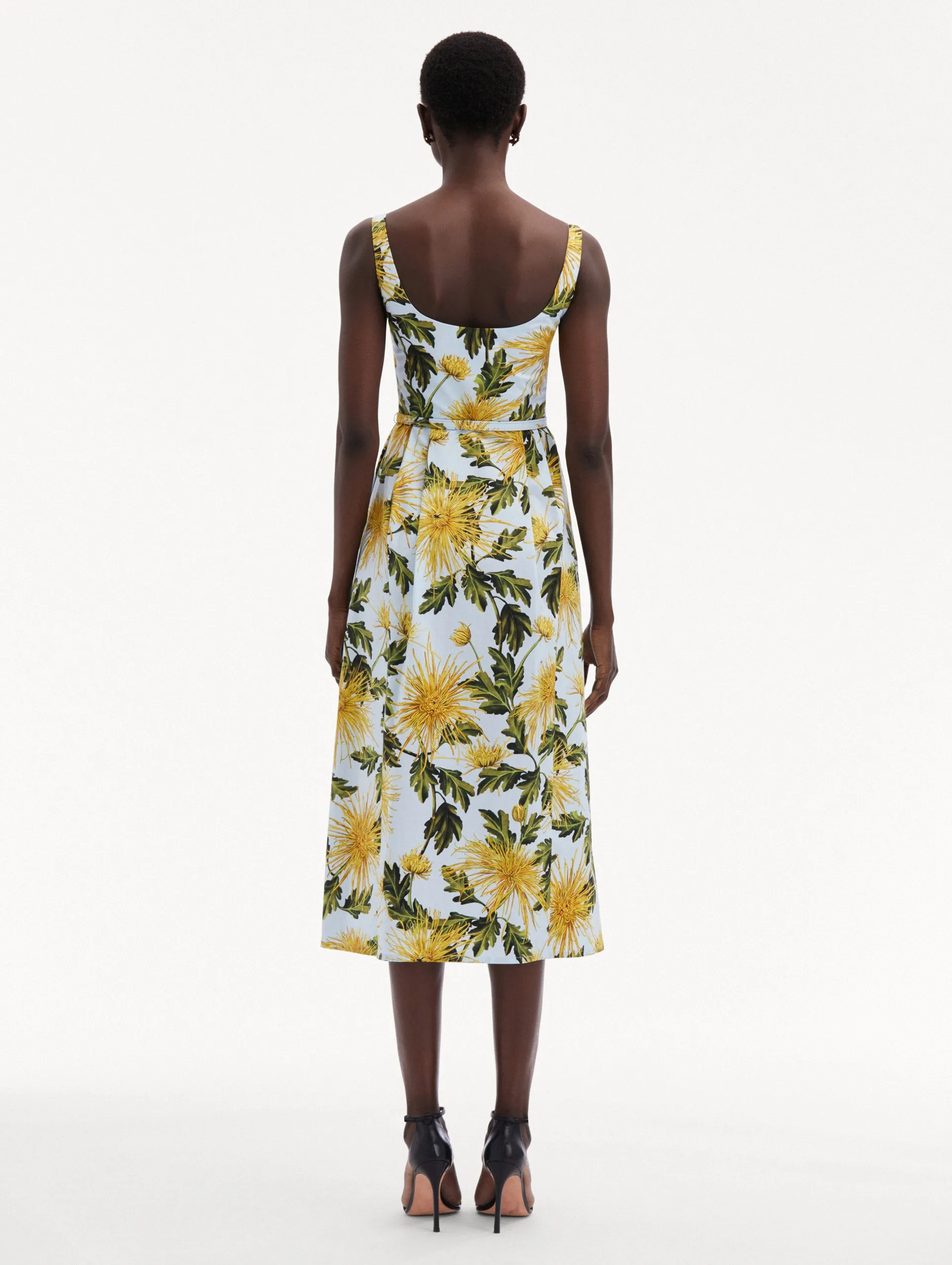 Chrysanthemum Cotton Poplin Tank Dress