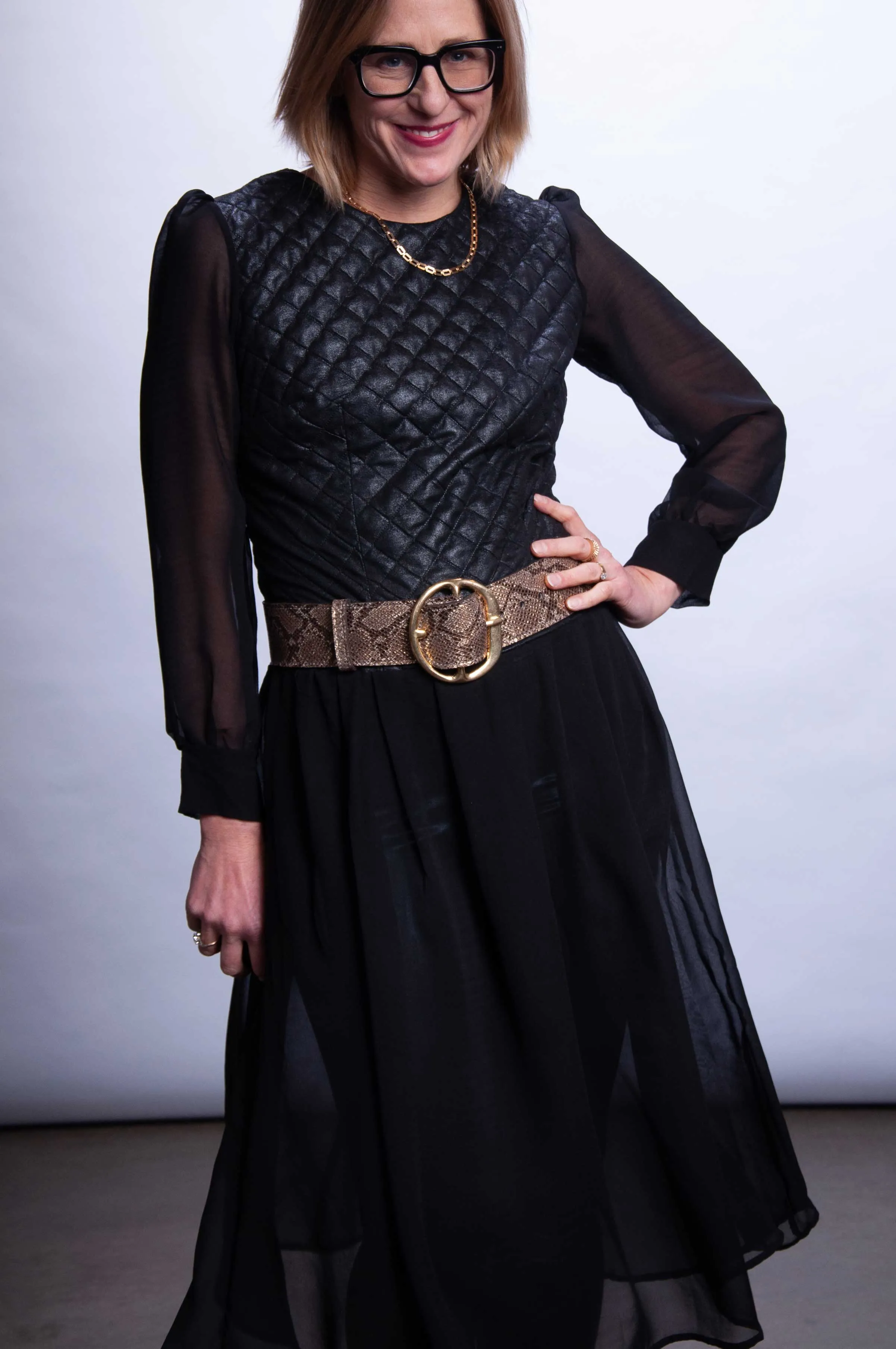 Chunky Waist Belt - Gold Snake