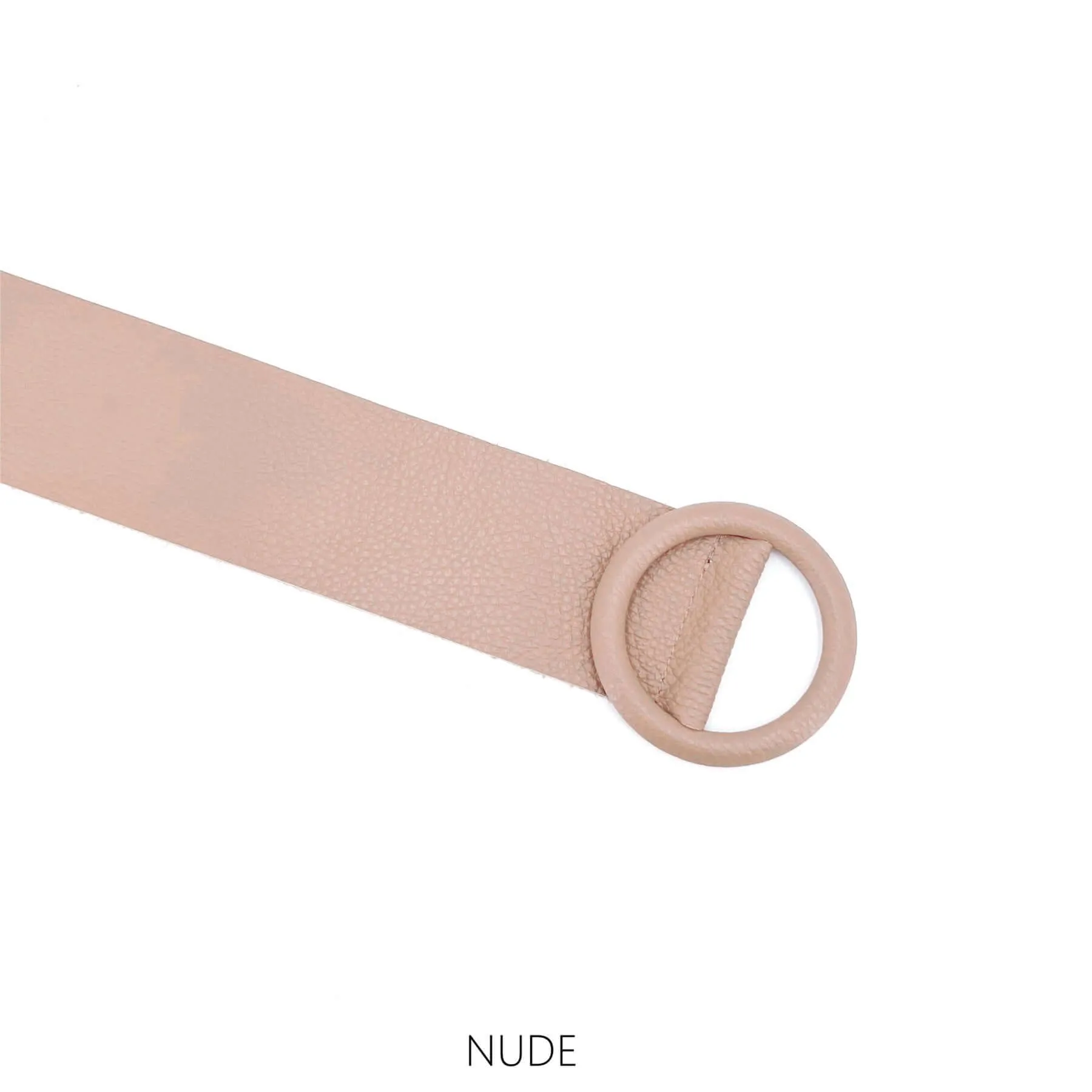Cinch in leather buckle belt