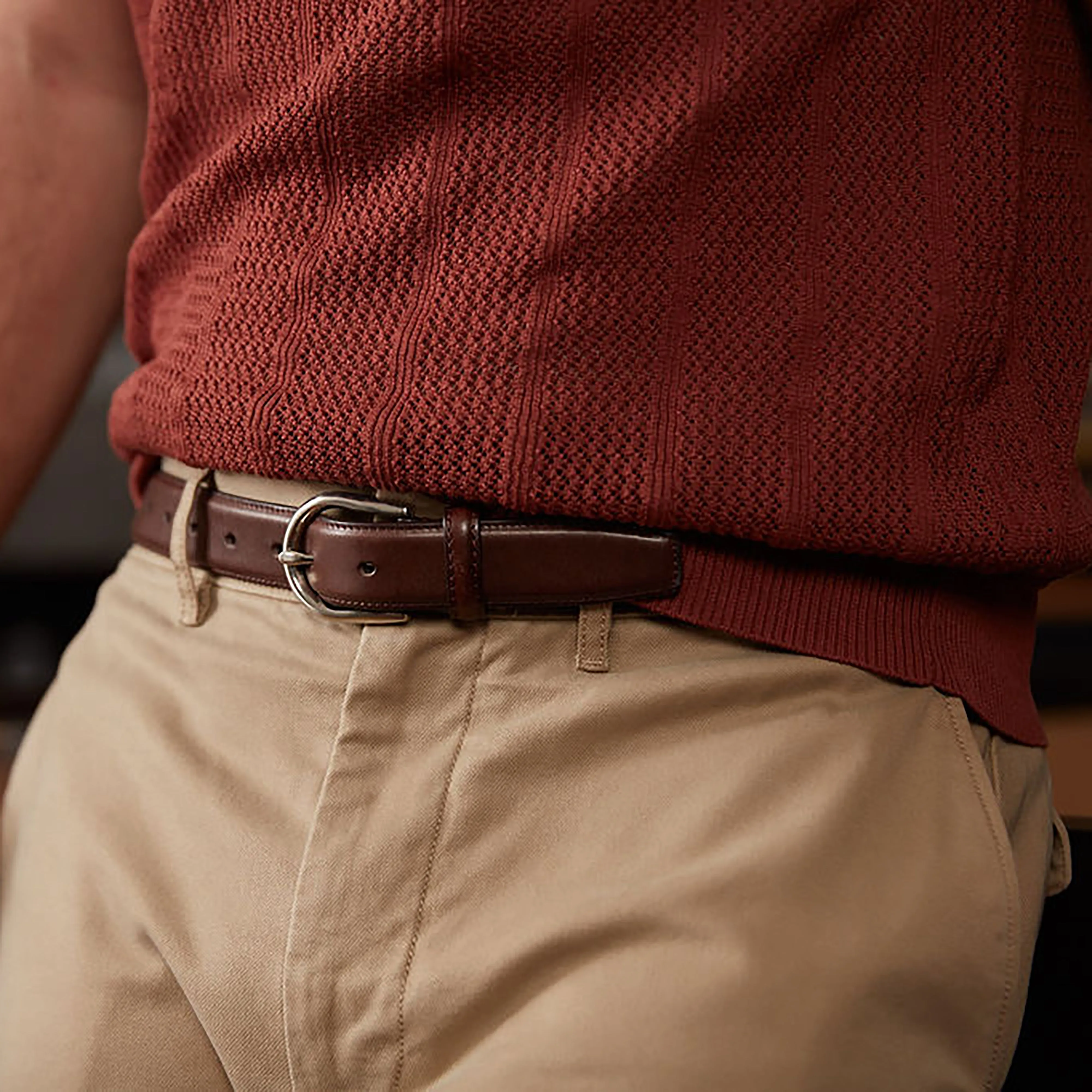Classic Leather Chocolate Brown Belt