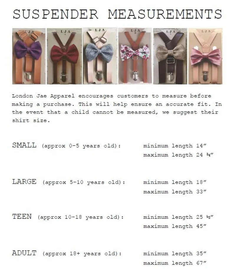 Coffee Brown Skinny Faux Leather Suspenders
