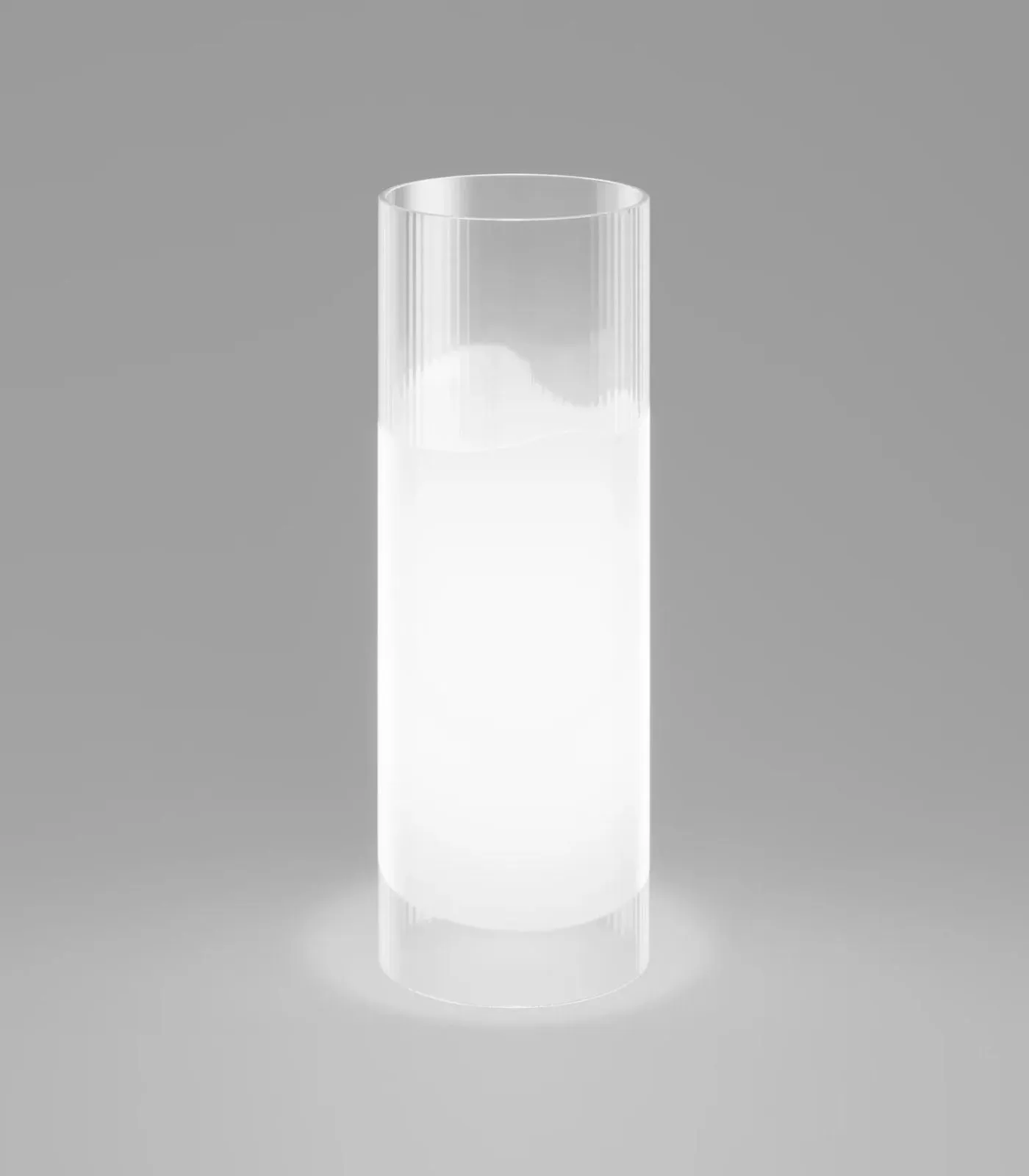 Contemporary Cylindrical Glass Table Lamp