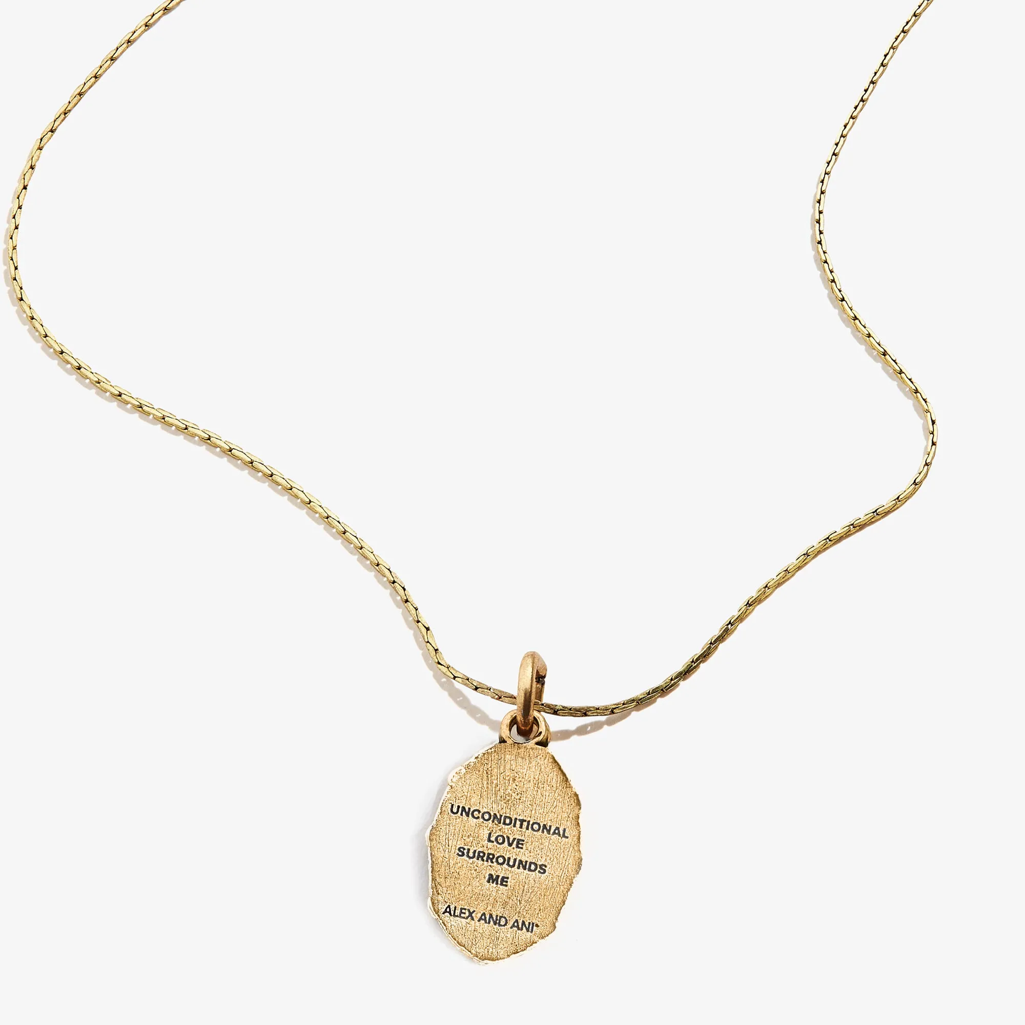 Cross Embossed Charm Necklace