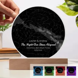 Custom Starmap - Acrylic Nightsky Plaque (  LED Nightlight)
