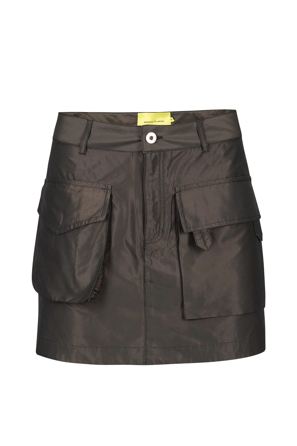 DARK BROWN MULTI POCKET MINI SKIRT