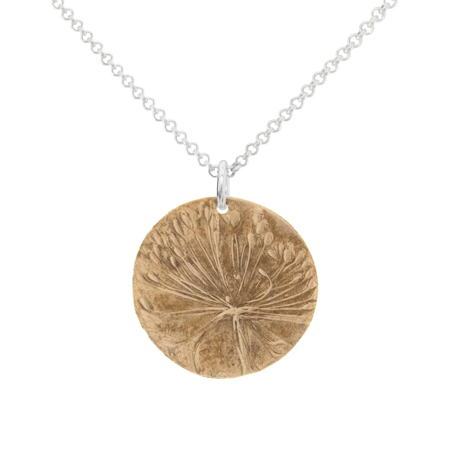 Dill Flower Pendant | Embossed