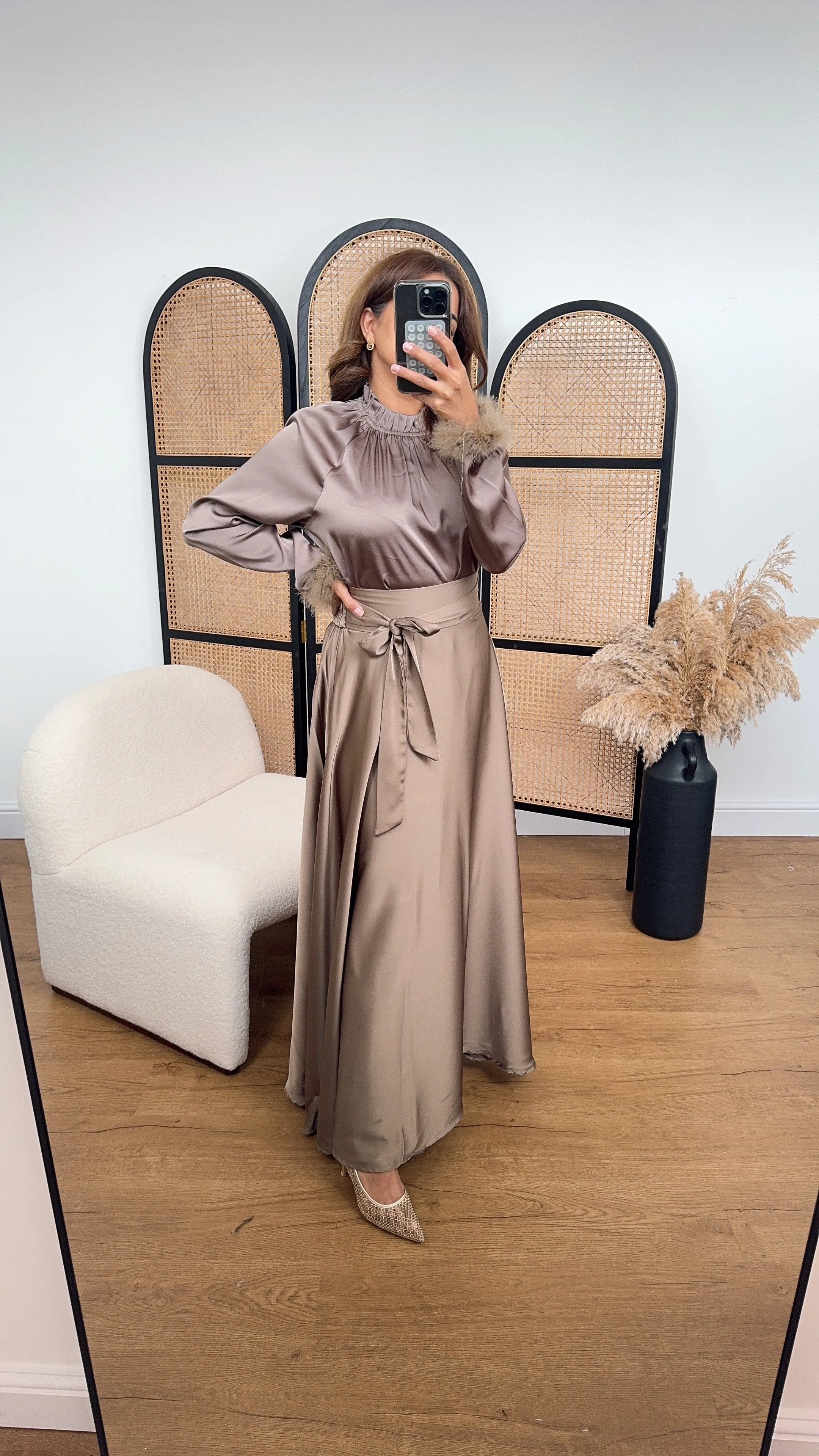 Dinah Skirt coord in bronze