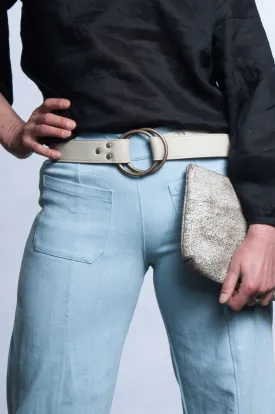 Double Ring Belt - Cream